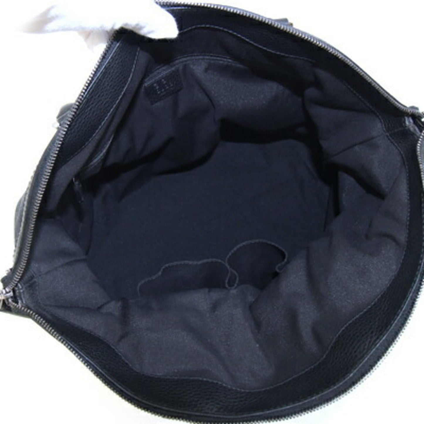 Gucci Black Nylon Leather Handbag Tote Bag ( )