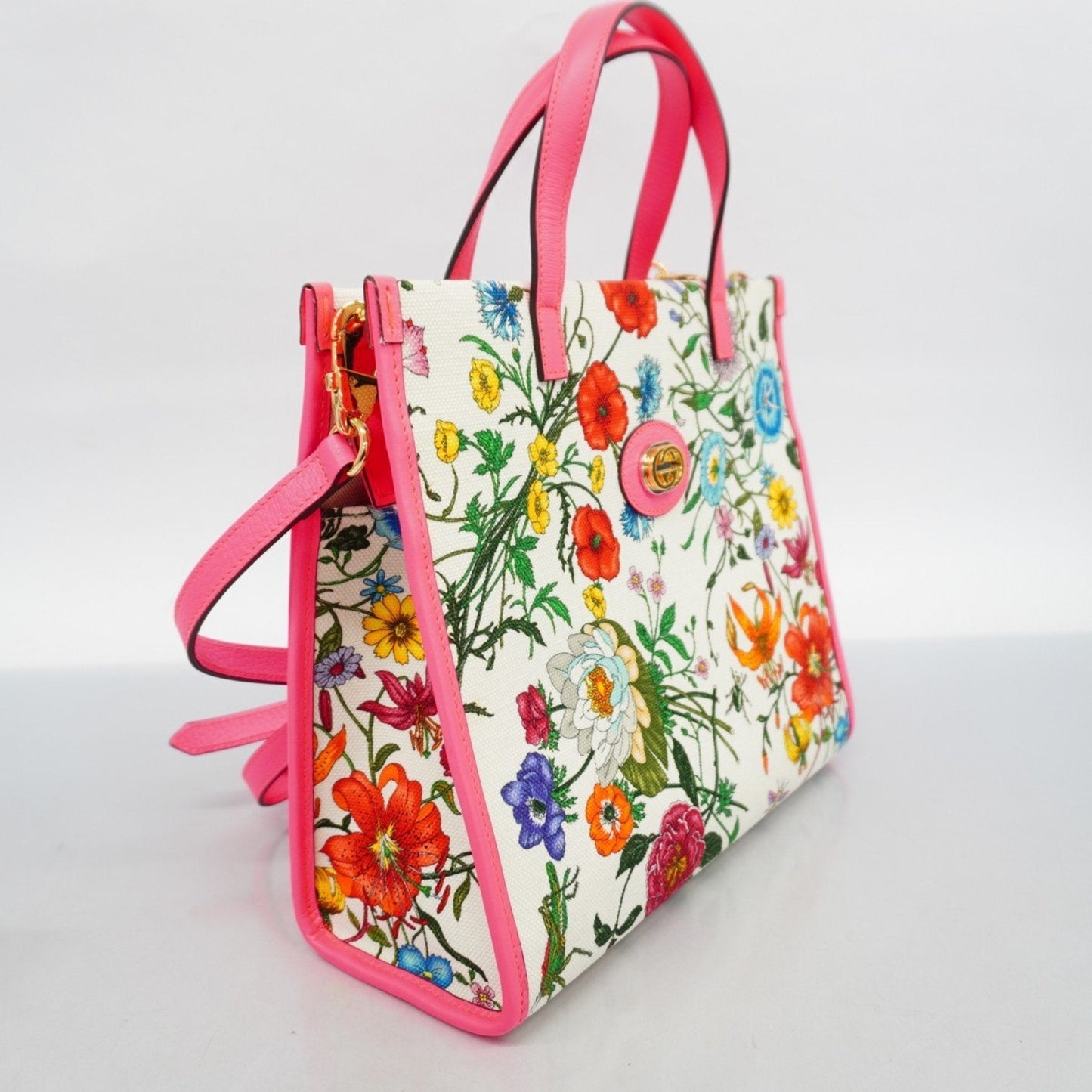 Gucci Leather Canvas Tote