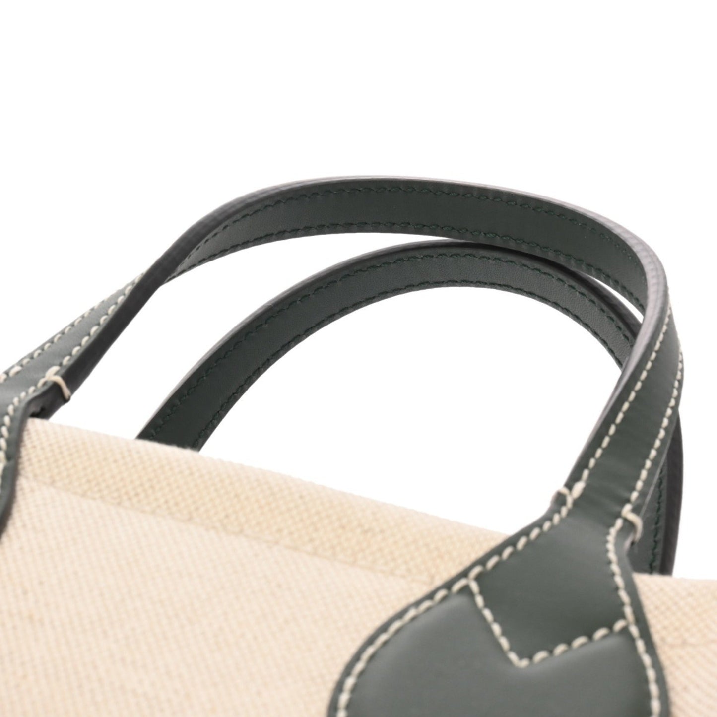 Gucci Beige Canvas Leather Handbag ( )