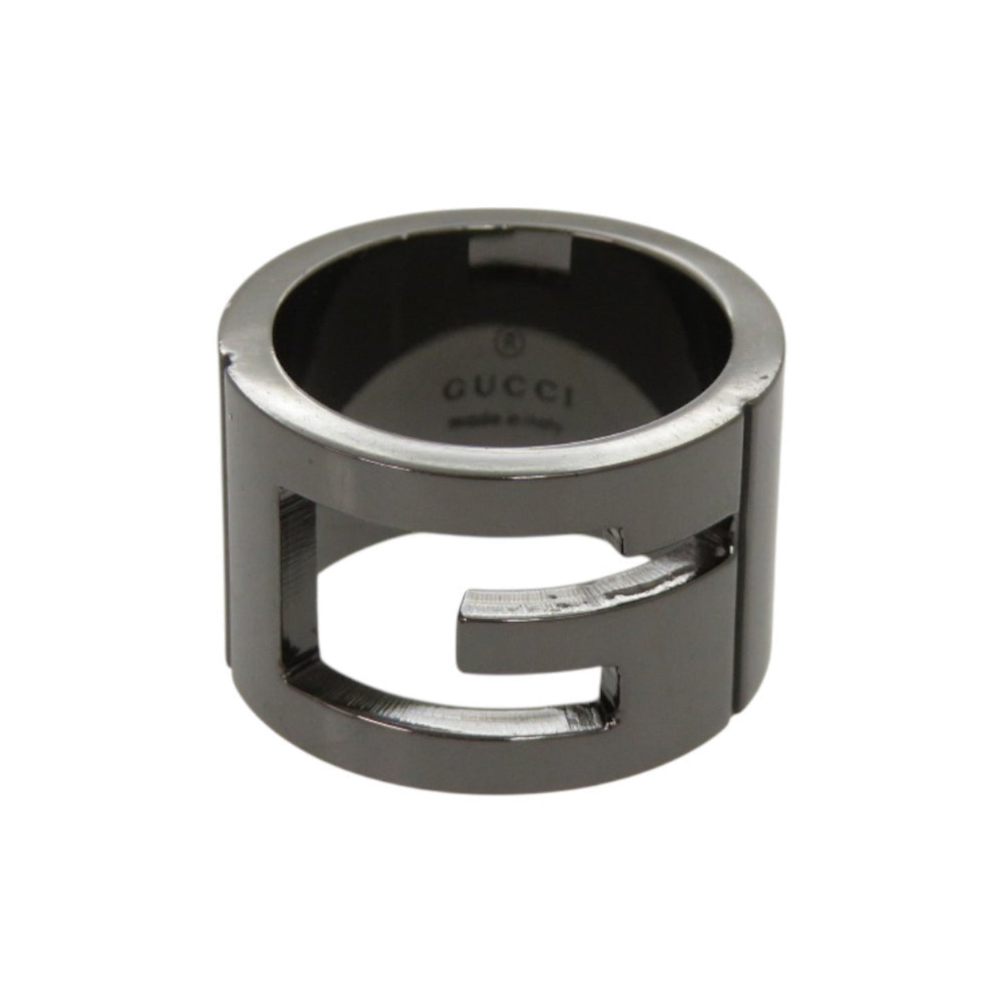 Gucci Gunmetal Silver 925 Band Ring ( )