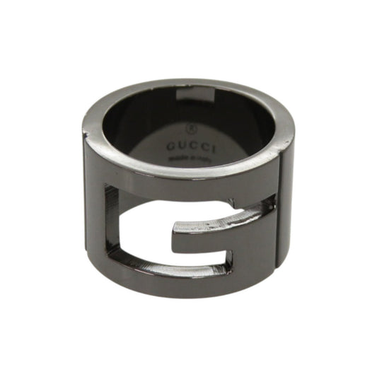 Gucci Gunmetal Silver 925 Band Ring ( )