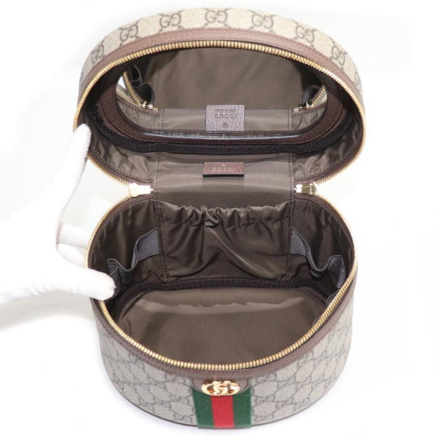 Gucci Beige Brown Gg Supreme Canvas Handbag ( )