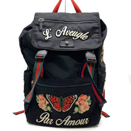 Gucci Black Nylon Backpack ( )