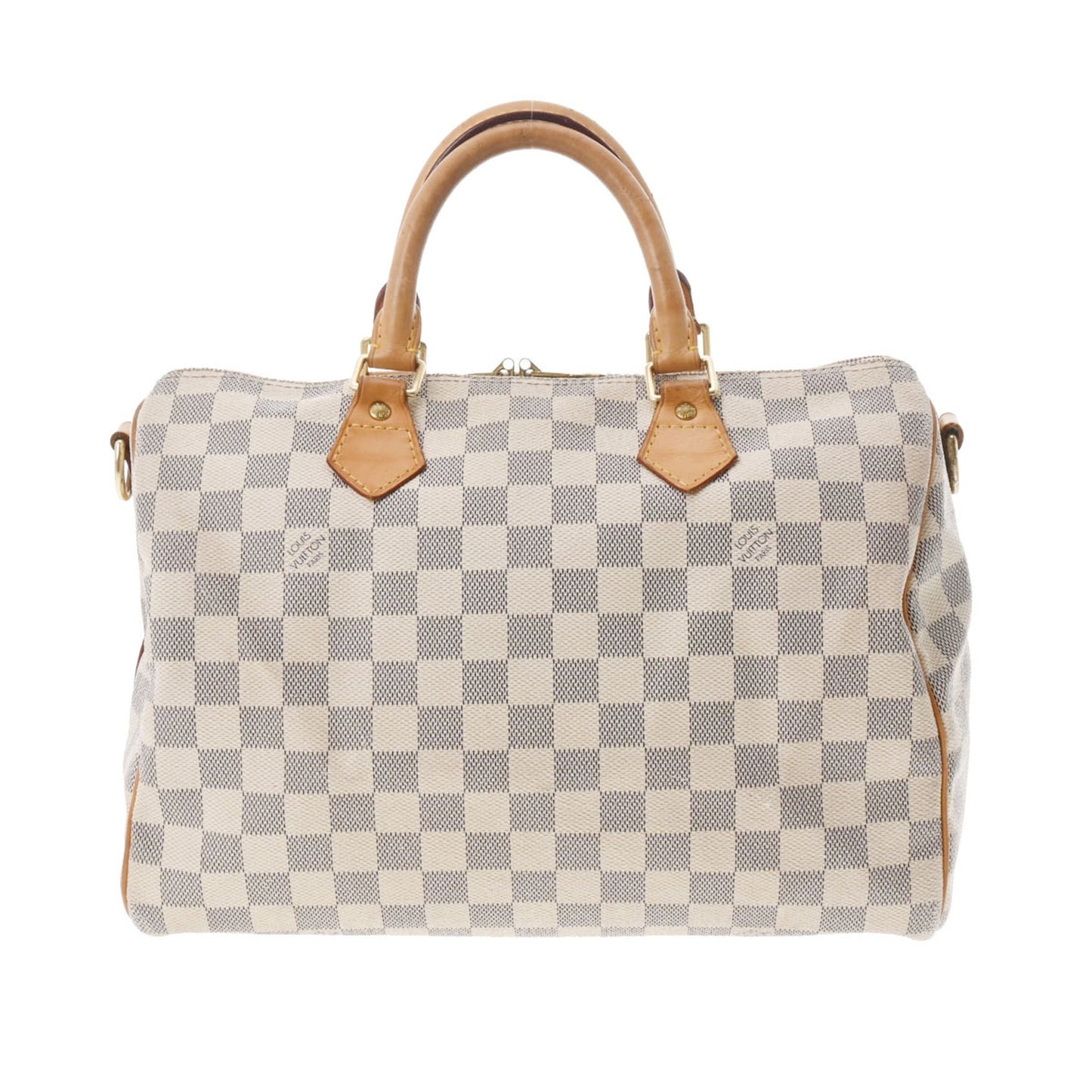 LOUIS VUITTON Damier Azur Speedy Bandouliere 30 Made in USA White N41001 Women's Handbag
