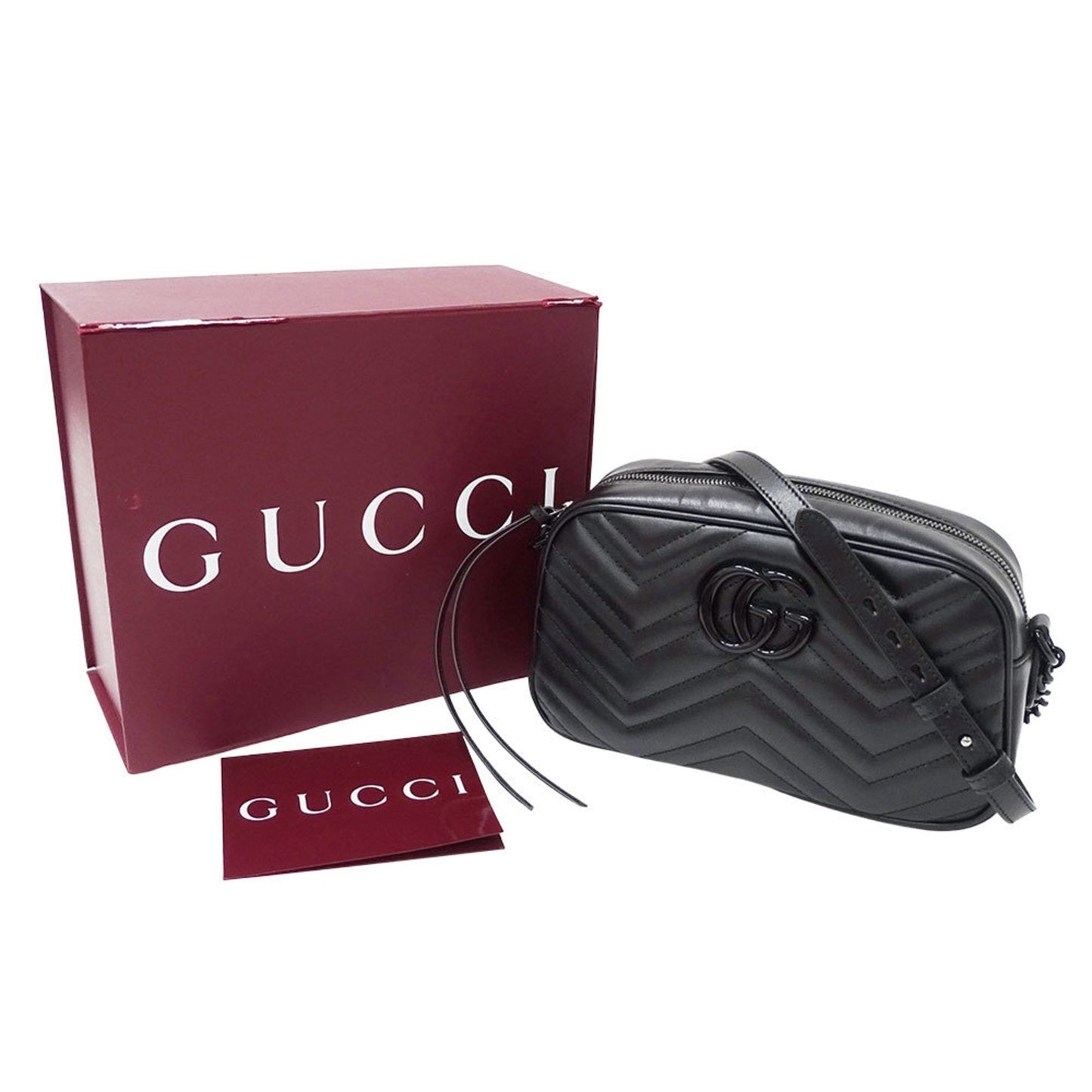 Gucci Black Leather Shoulder Bag ( )
