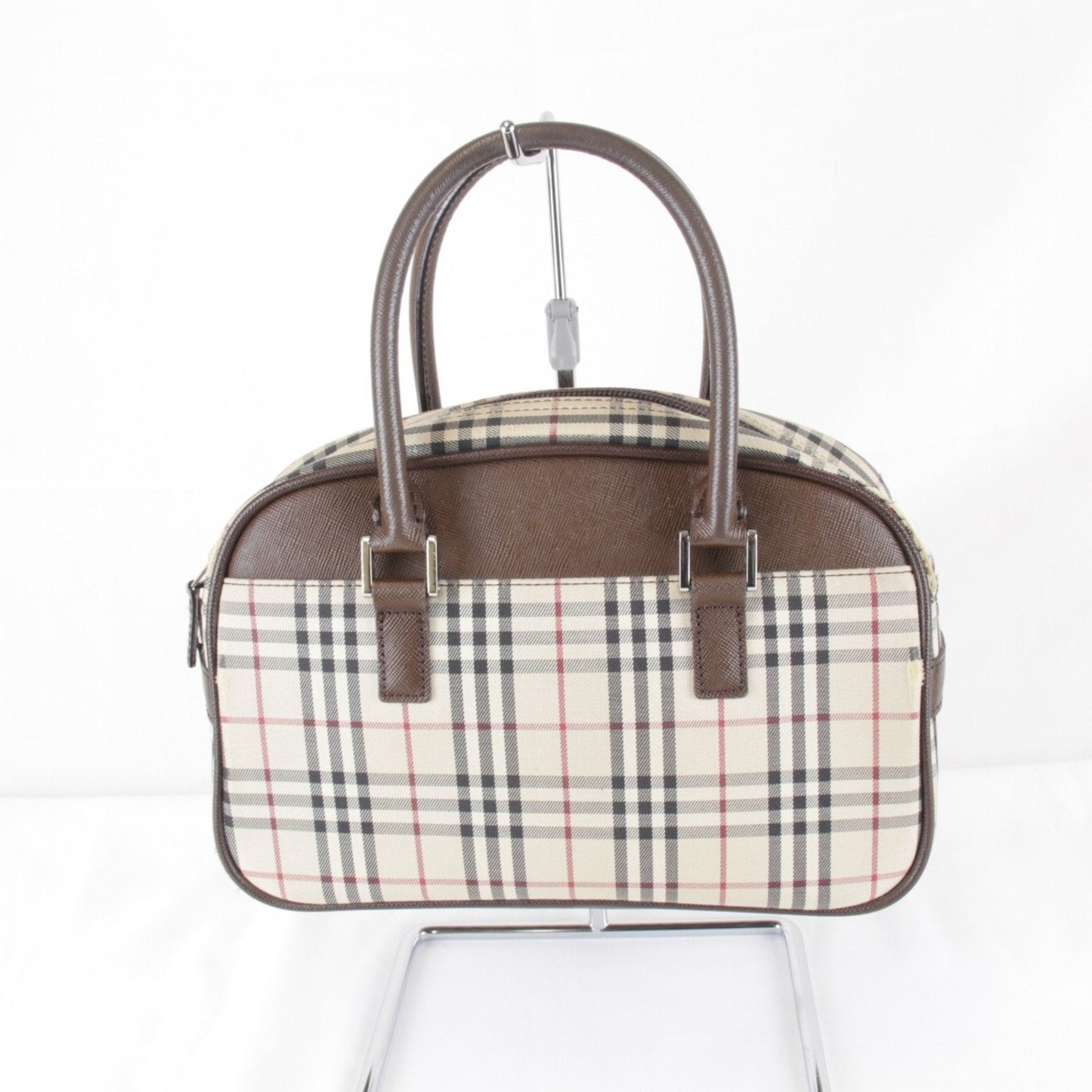 Burberry Beige Canvas Leather Handbag ( )