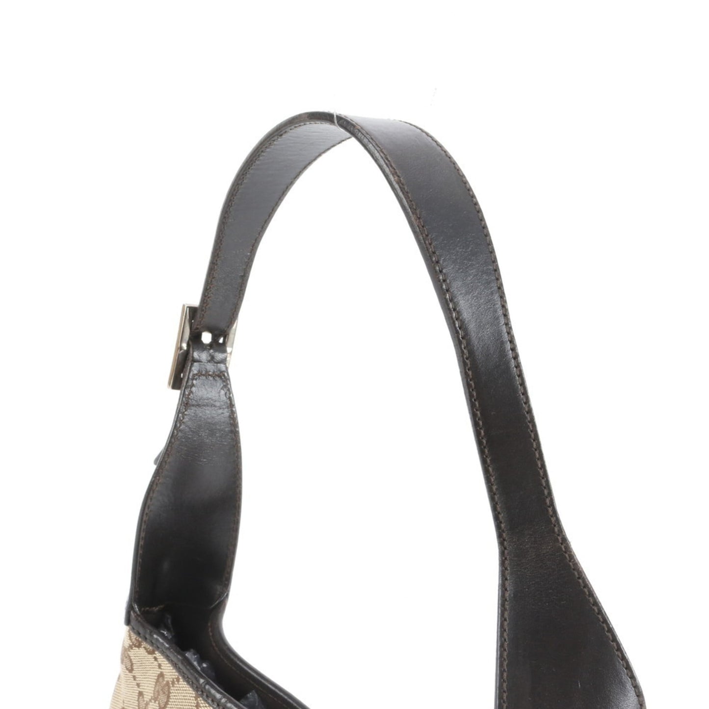 Gucci Brown Leather Canvas Shoulder Bag ( )