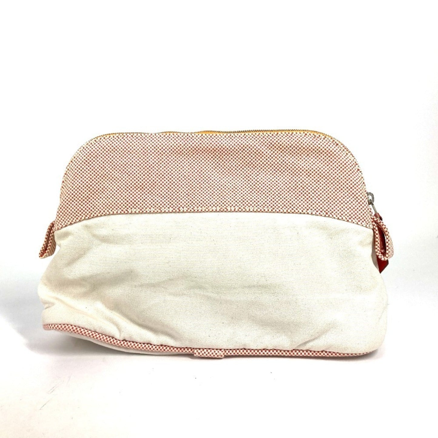 Hermes Pink White Canvas Pouch Wash Bag ( )