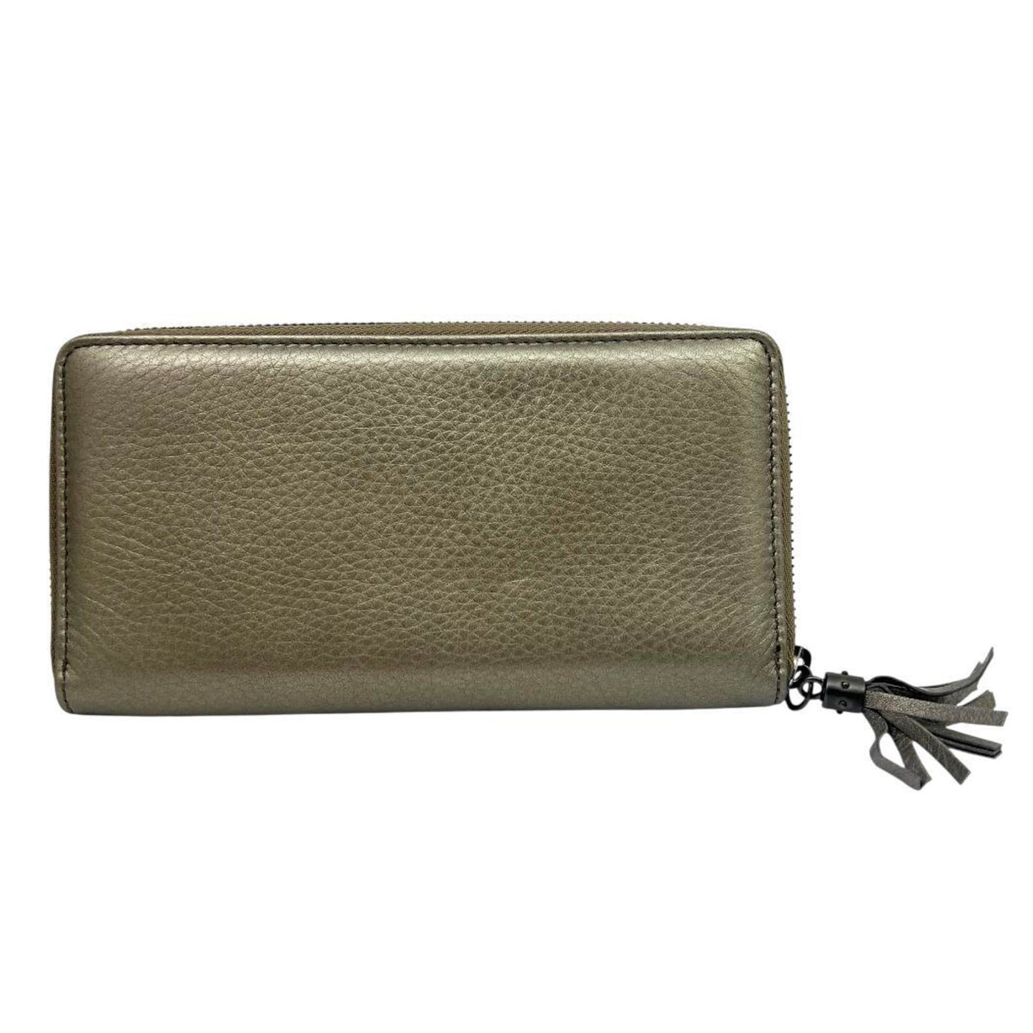 Gucci Metallic Gold Leather Long Wallet (Bi-Fold) ( )