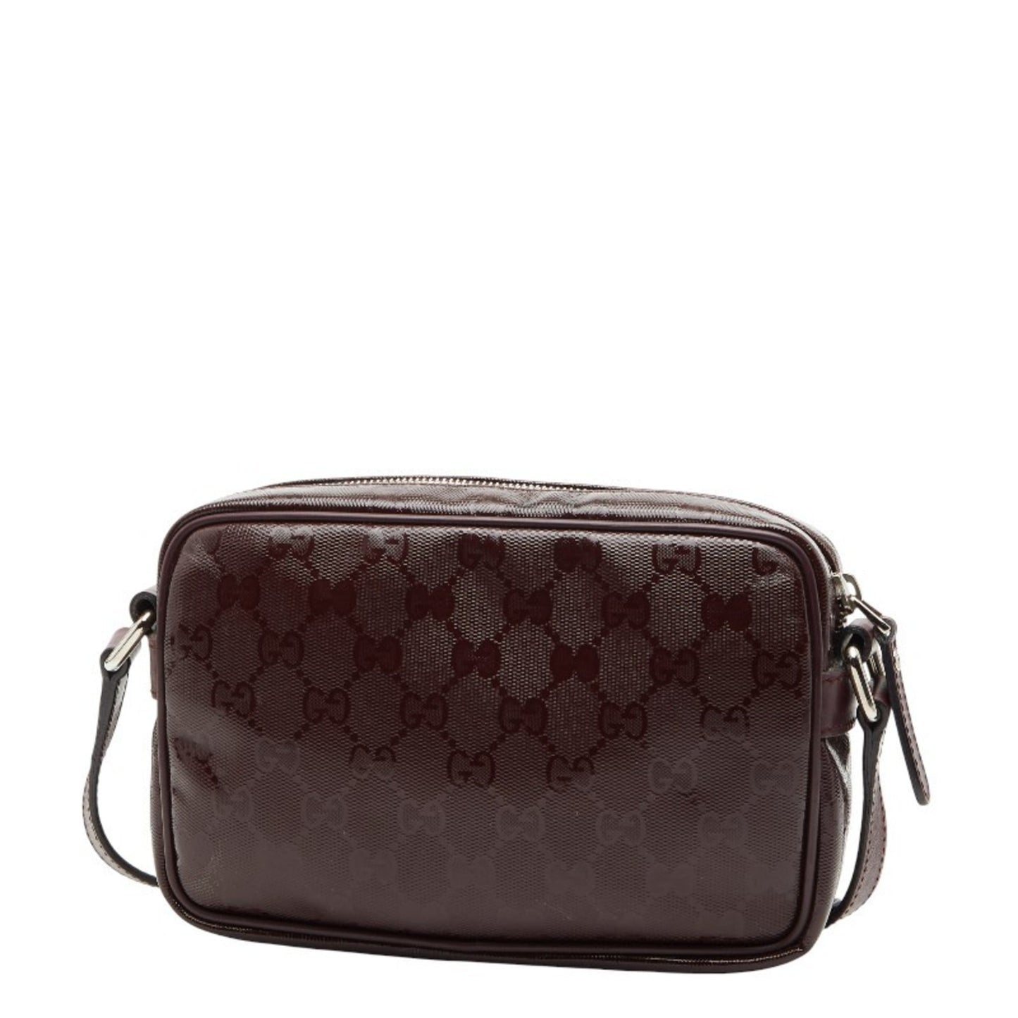 Gucci Purple Gg ImprimÃ© Leather Shoulder Bag ( )