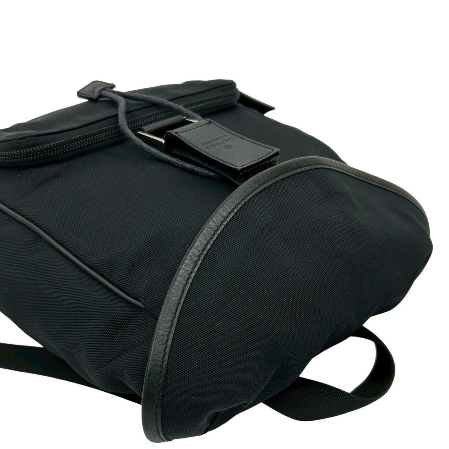 Gucci Black Nylon Leather Backpack ( )