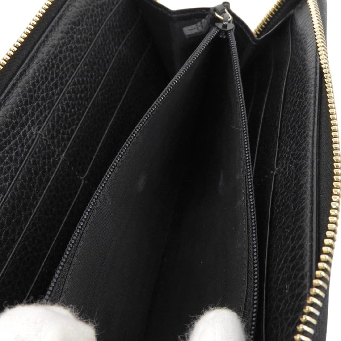 Gucci Black Leather Long Wallet (Bi-Fold) ( )