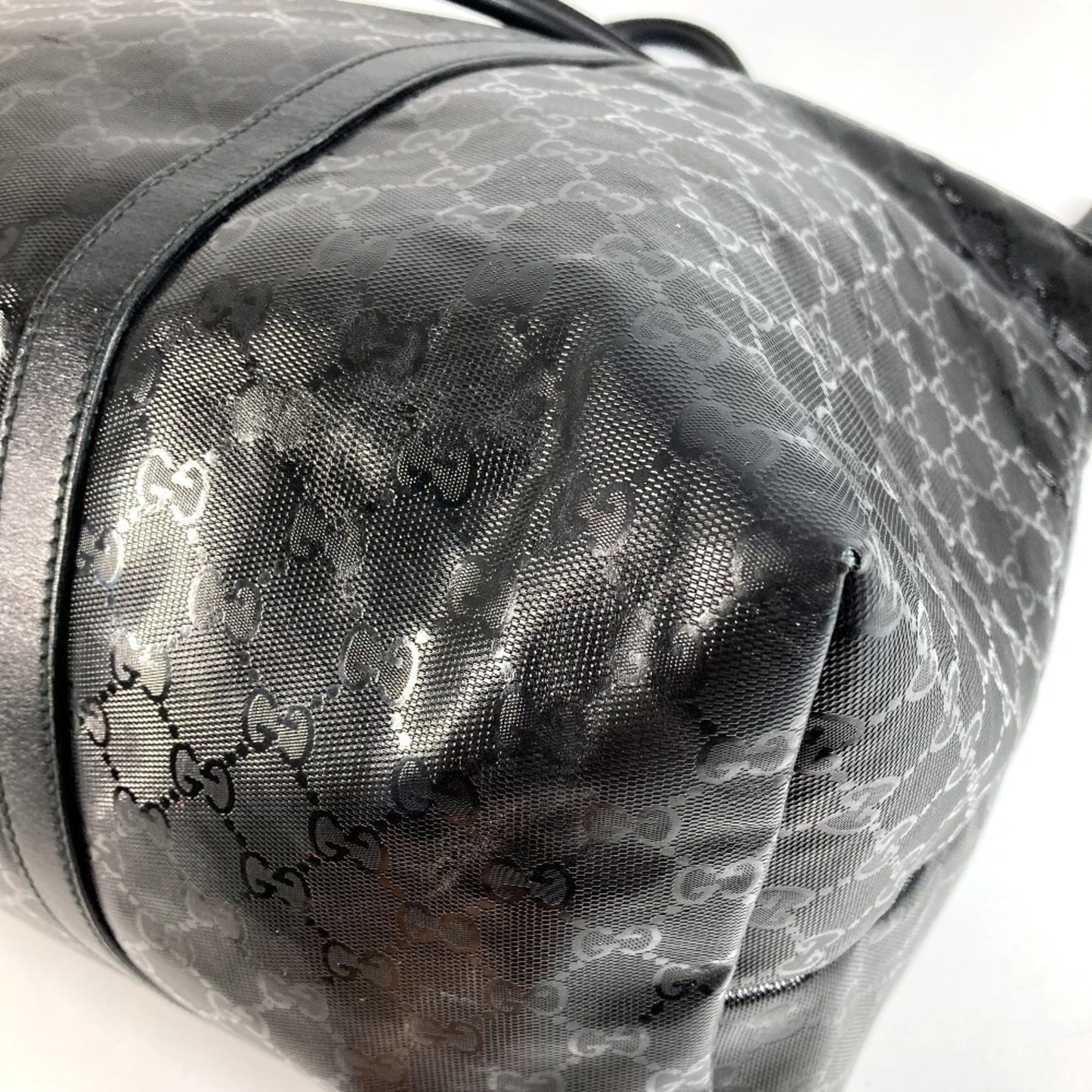 Gucci Gg ImprimÃ© Black Leather Gg ImprimÃ© Boston Bag Shoulder Bag Tote Bag ( )