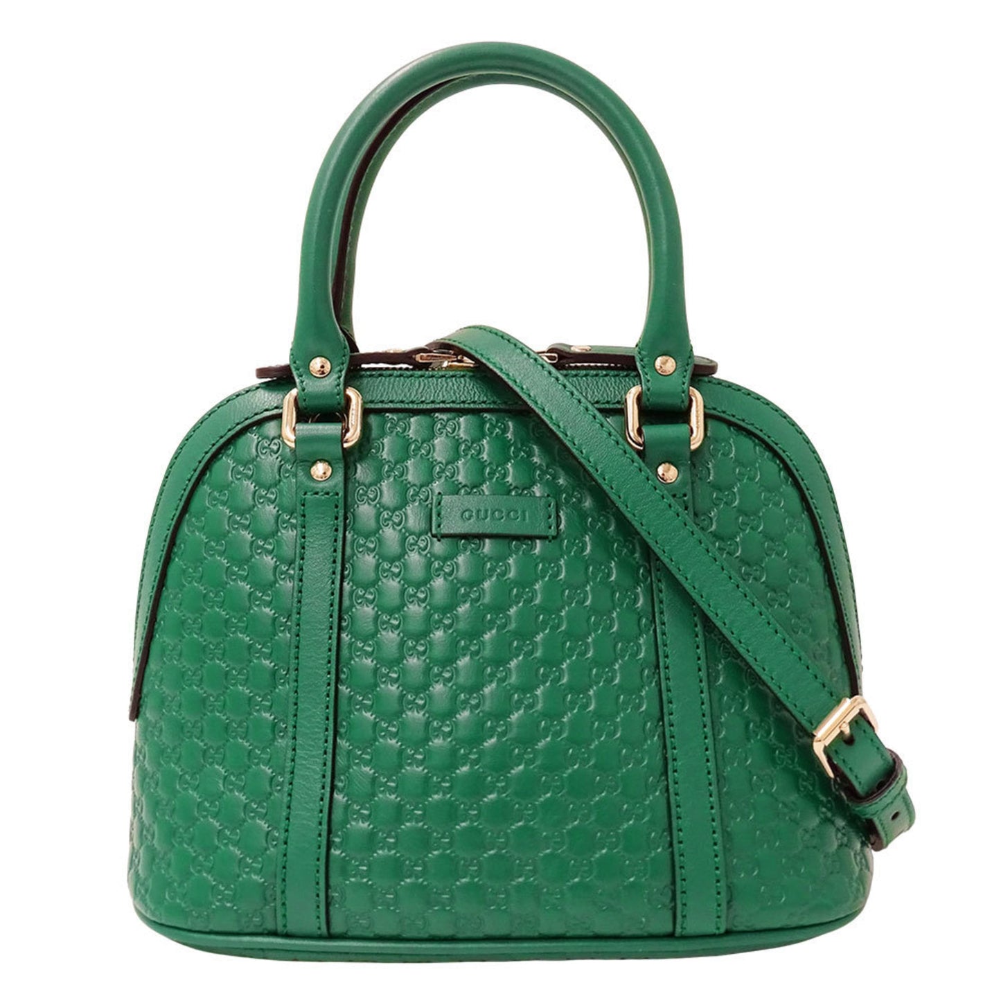 Gucci Green Leather Handbag Shoulder Bag ( )