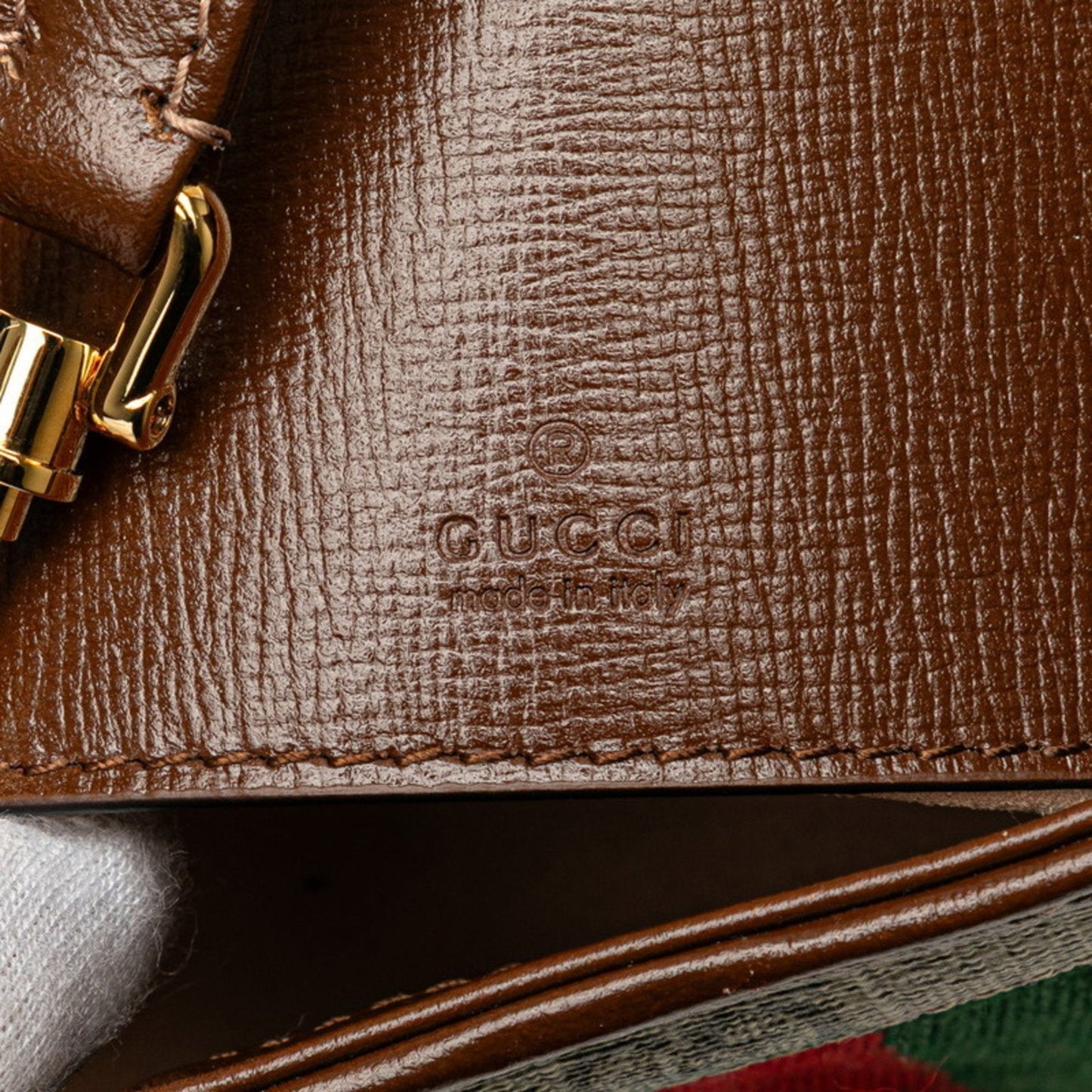 Gucci Beige Brown Pvc Leather Handbag Shoulder Bag ( )