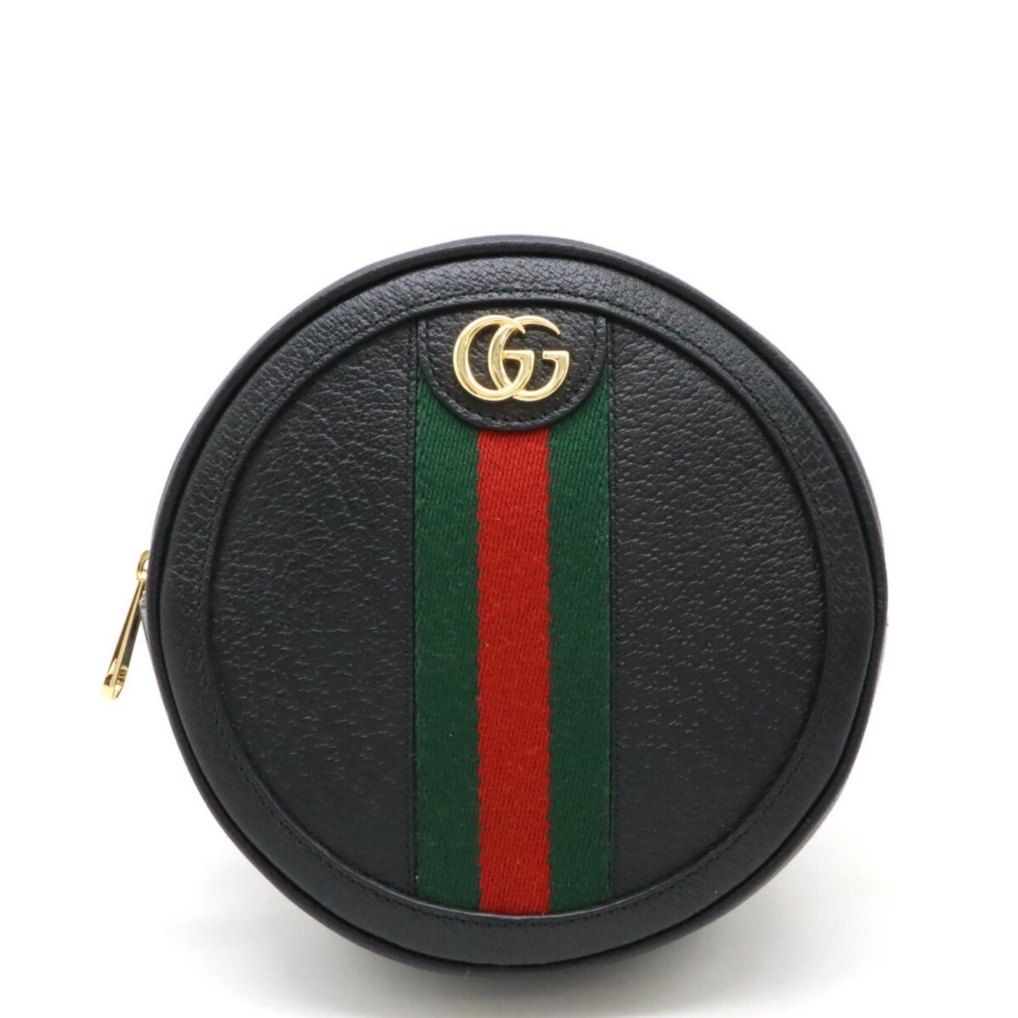 Gucci Sherry Line Black Green Red Color Leather Backpack ( )