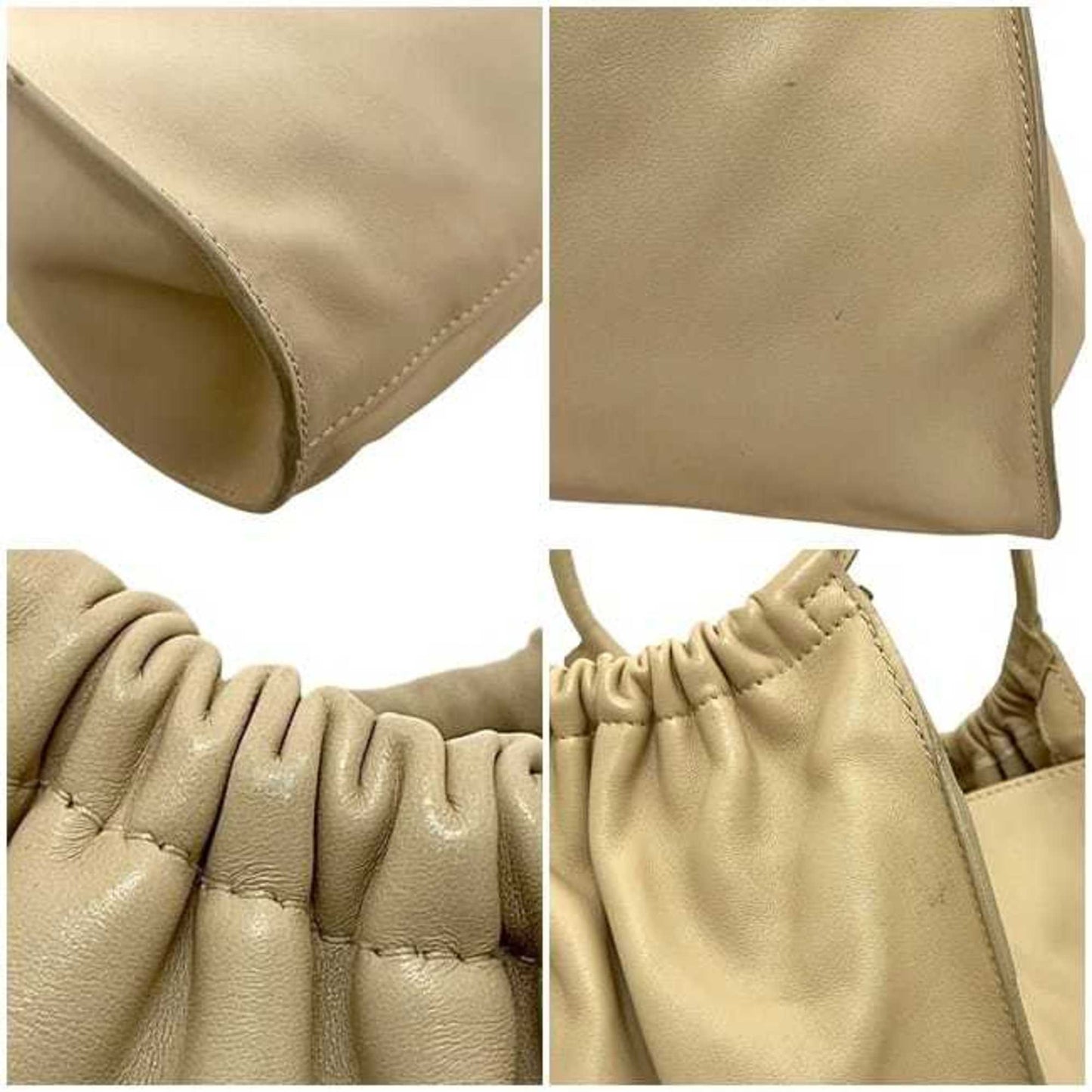 Gucci Beige Leather Tote Bag ( )