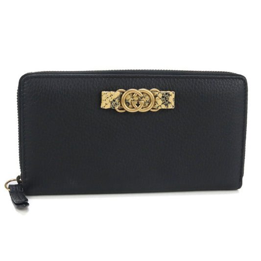 Gucci Black Leather Long Wallet (Bi-Fold) ( )