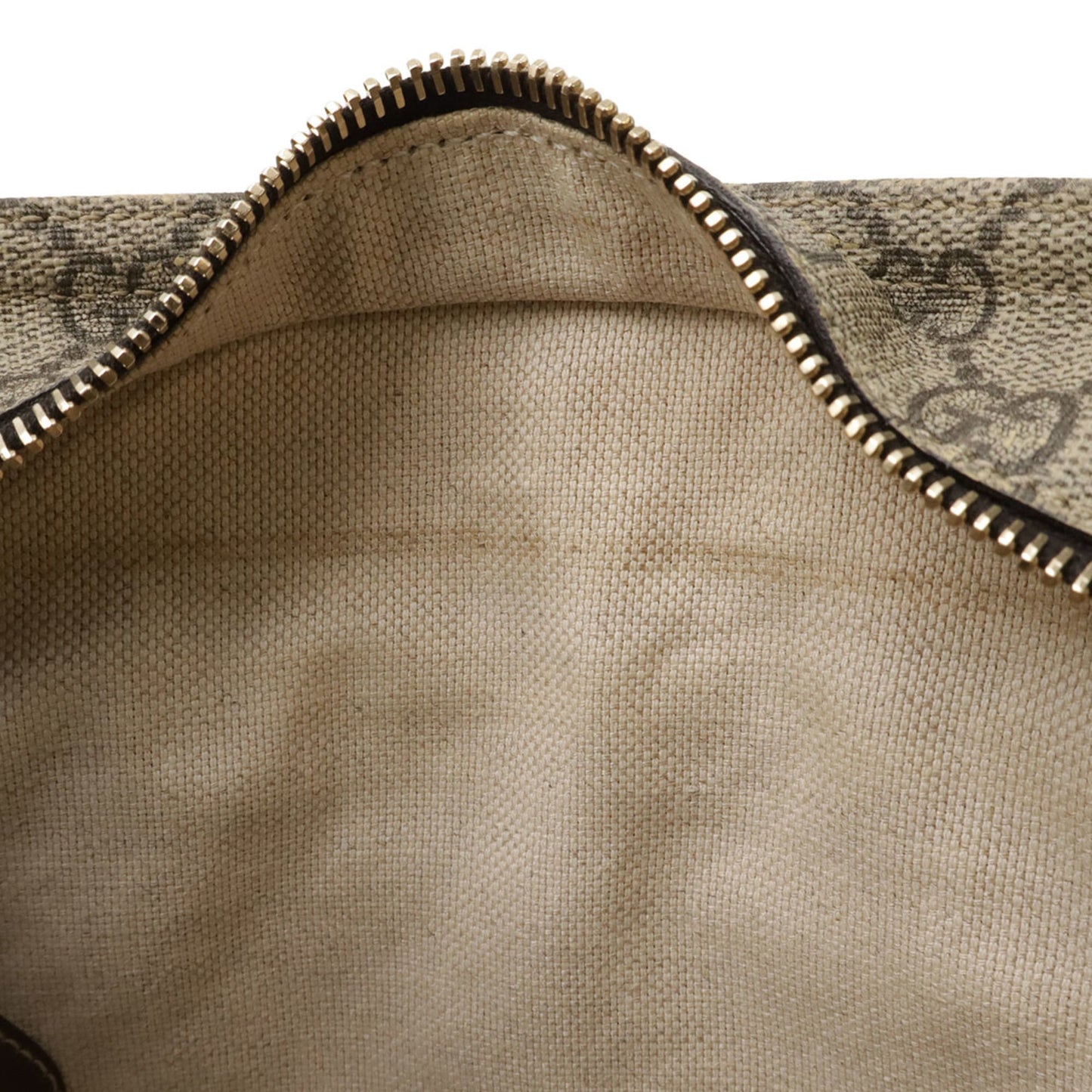 Gucci Beige Dark Brown Khaki Gg Supreme Leather Shoulder Bag ( )