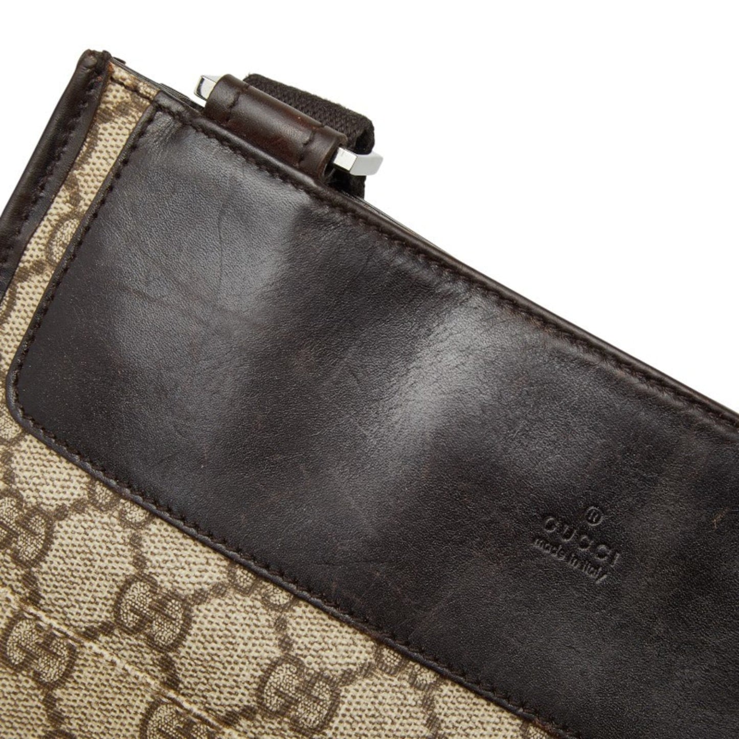Gucci Beige Brown Pvc Leather Shoulder Bag ( )