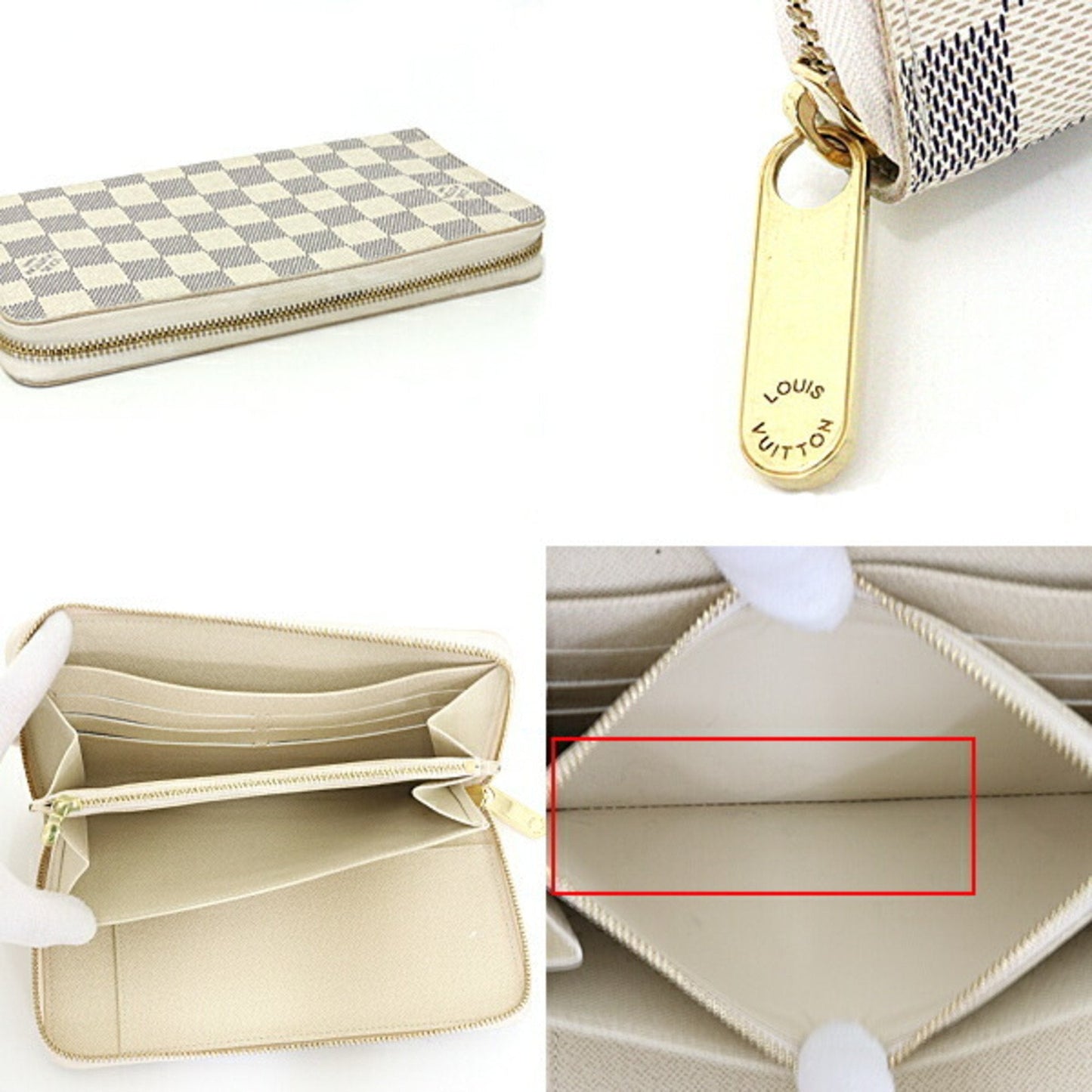LOUIS VUITTON Damier Azur Zippy Organizer Round Long Wallet N60012