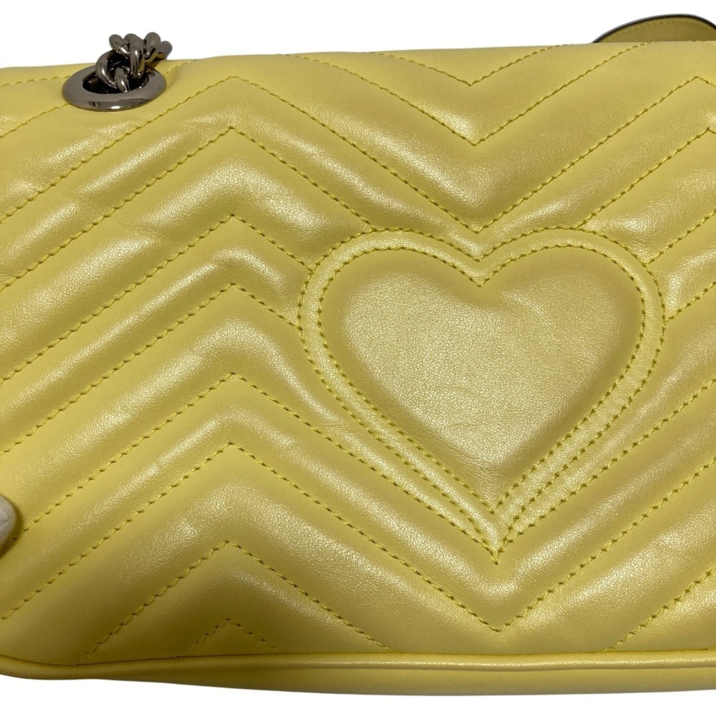 Gucci Yellow Quilting Leather Shoulder Bag ( )