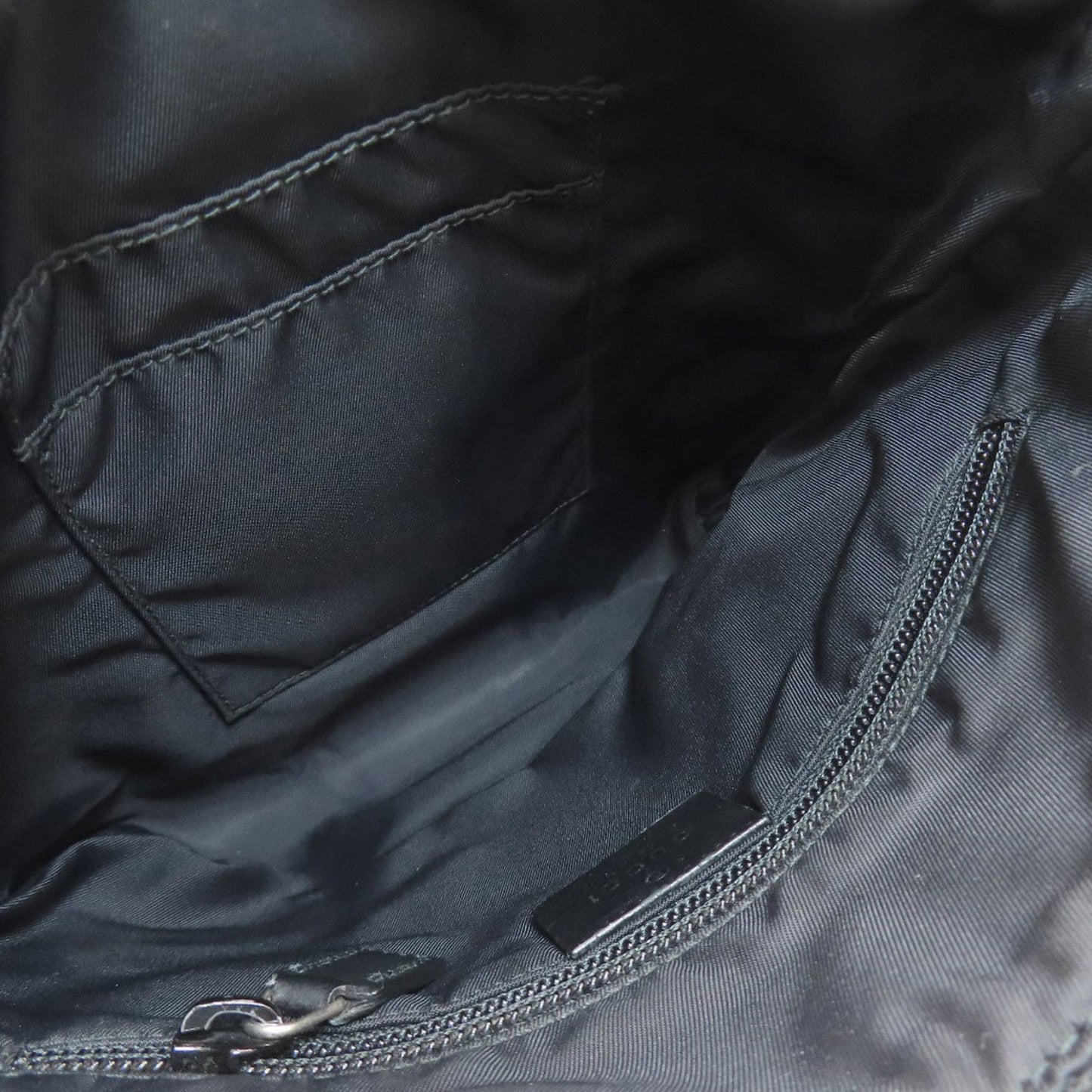 Gucci Sherry Line Black Canvas Shoulder Bag ( )