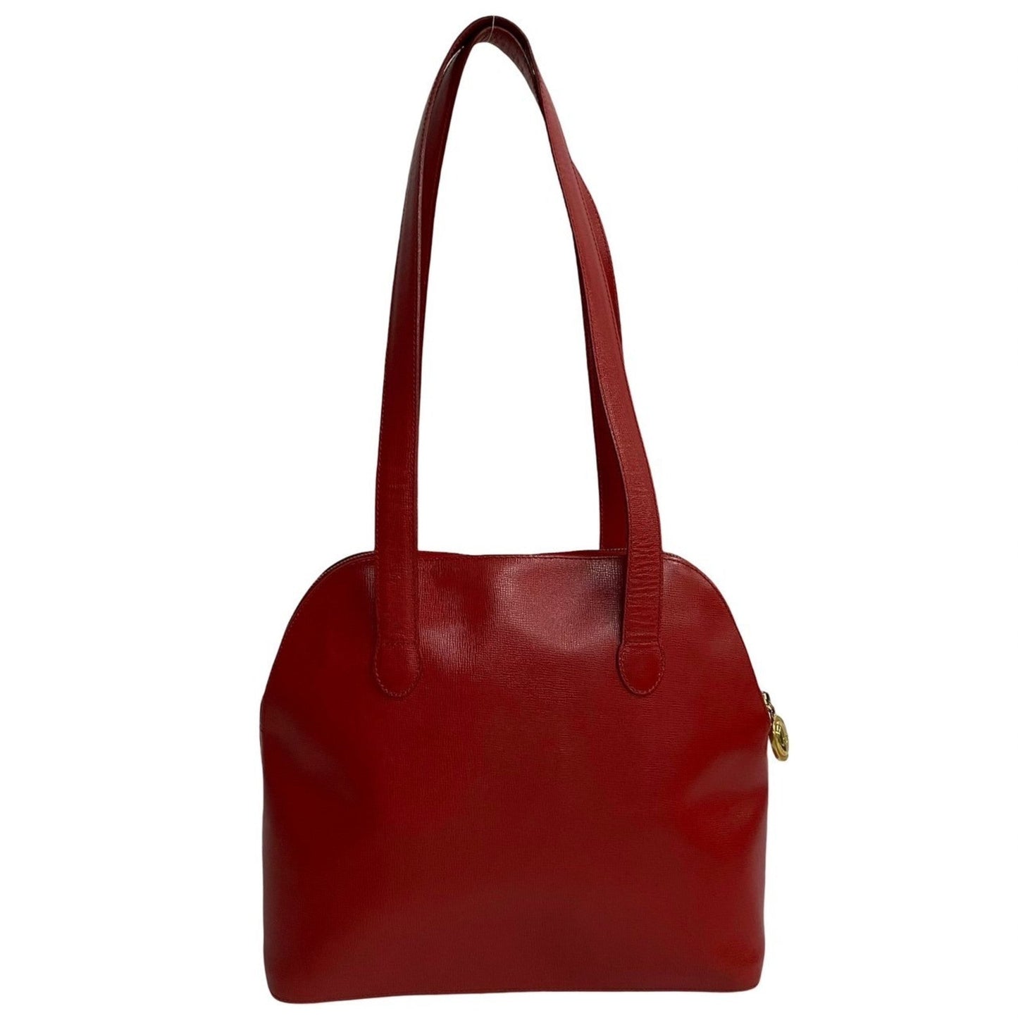 Christian Dior Red Color Leather Shoulder Bag Tote Bag ()
