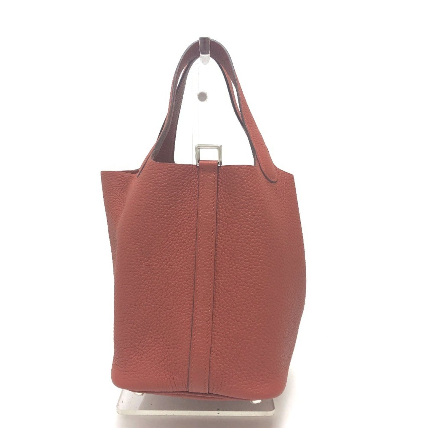 Hermes Red Color Taurillon Clemence Leather Handbag ( )