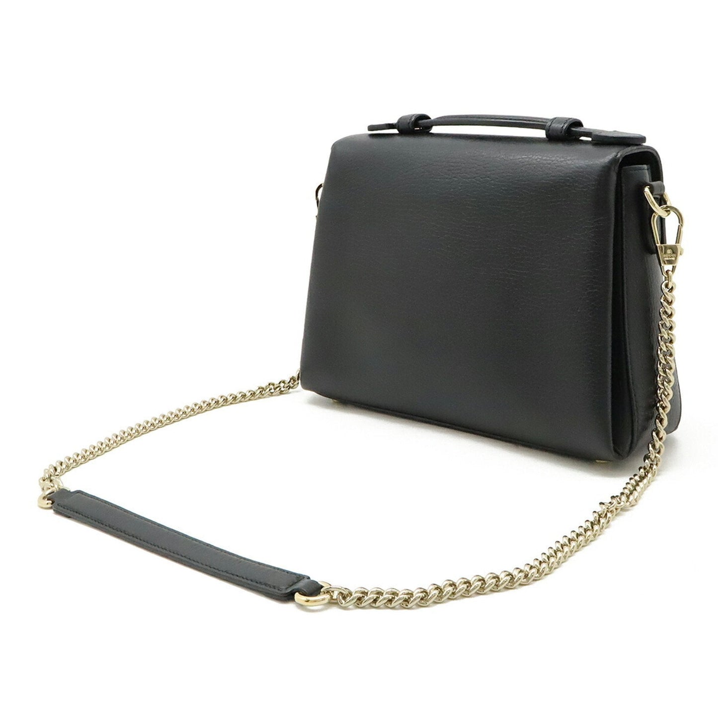 Gucci Black Leather Handbag Shoulder Bag ( )