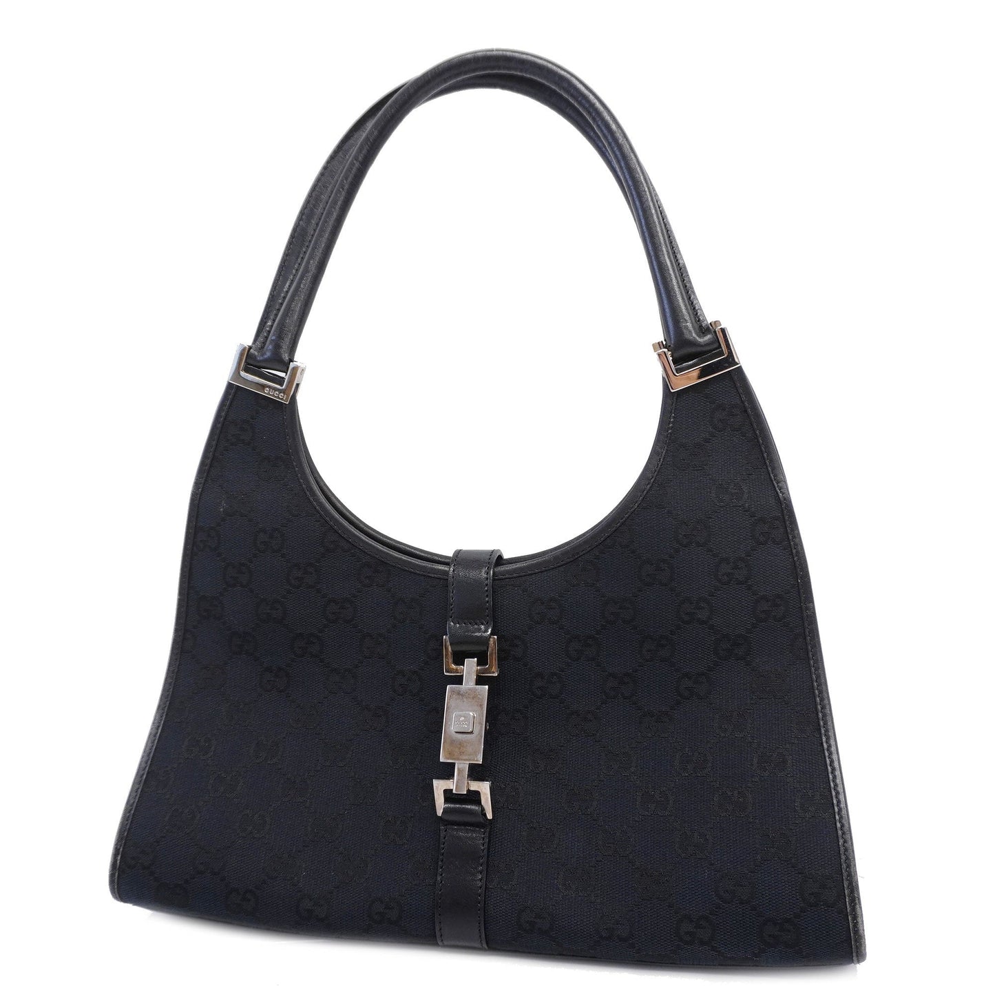 GUCCI Auth  Jackie Handbag 002 1067 Women's Leather,GG Canvas Black