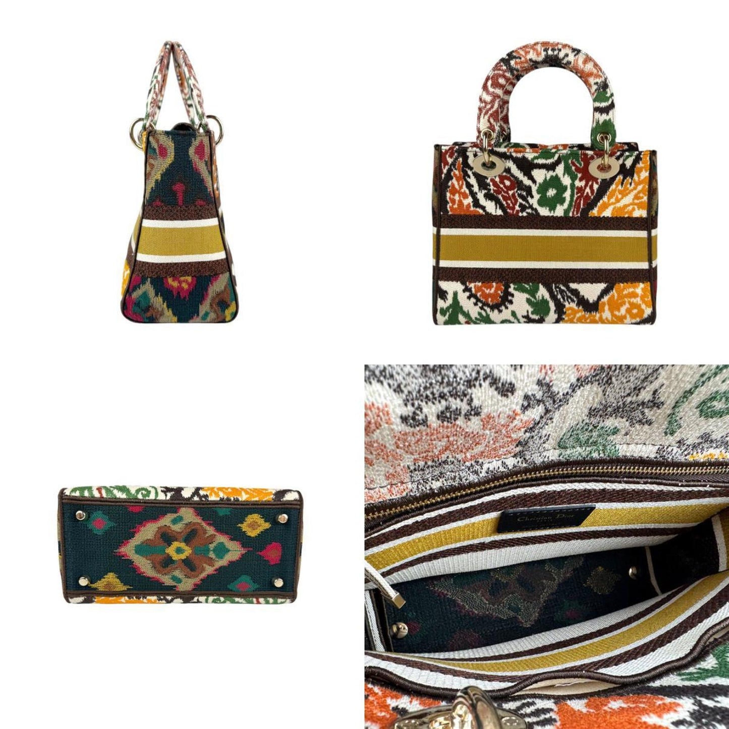 Christian Dior Brown Canvas Handbag Shoulder Bag ()