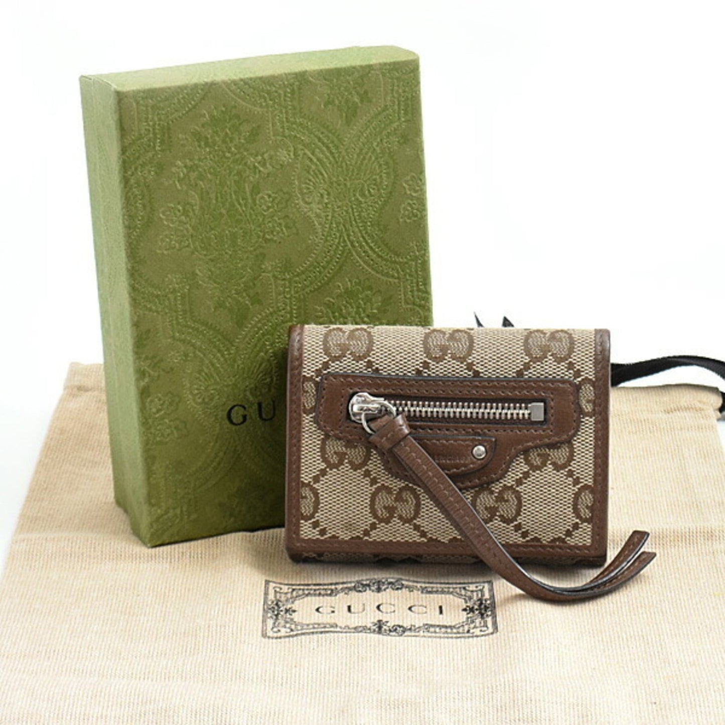 Gucci Beige Gg Canvas Wallet (Tri-Fold) ( )