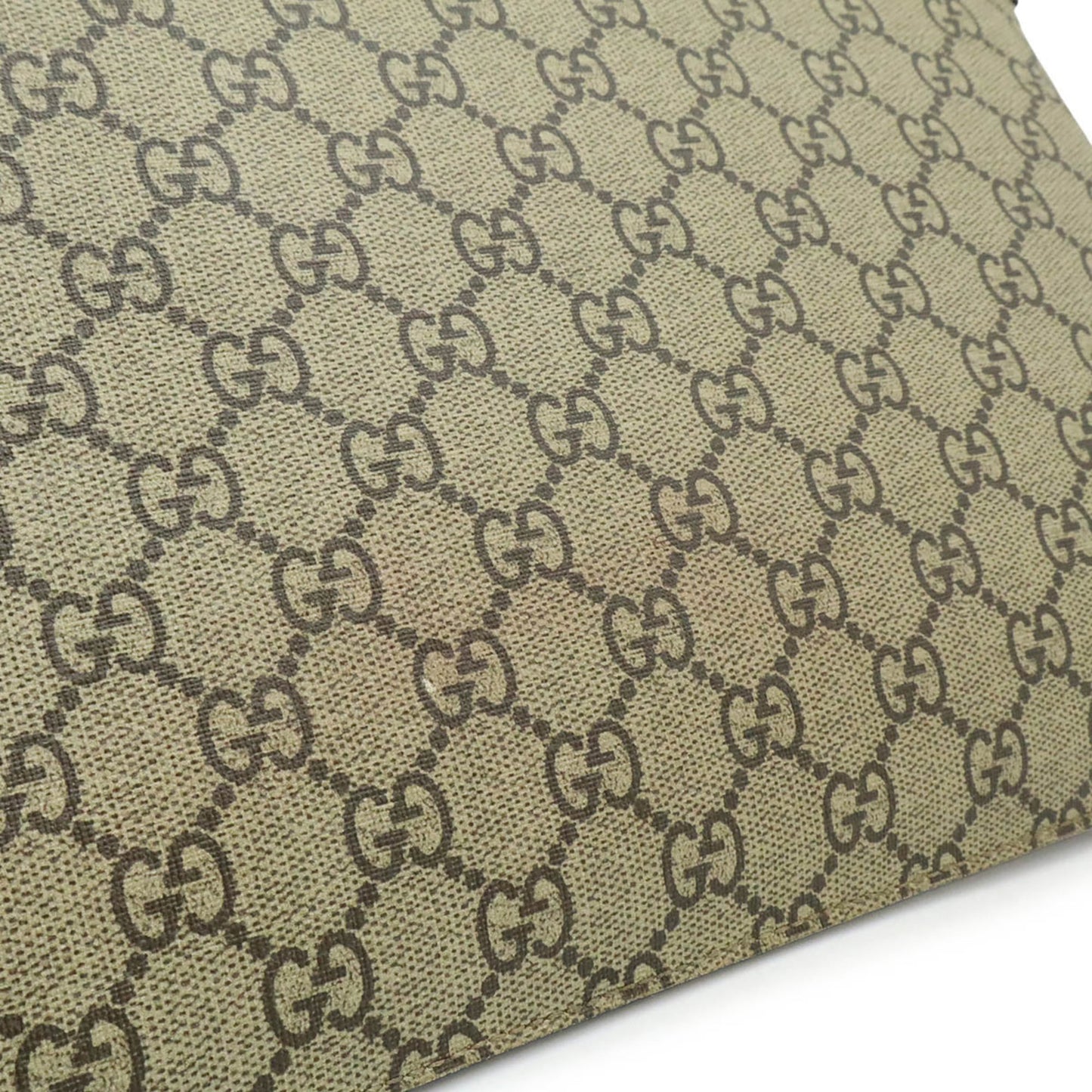 Gucci Beige Khaki Multi-Color Yellow Gg Supreme Clutch Bag ( )
