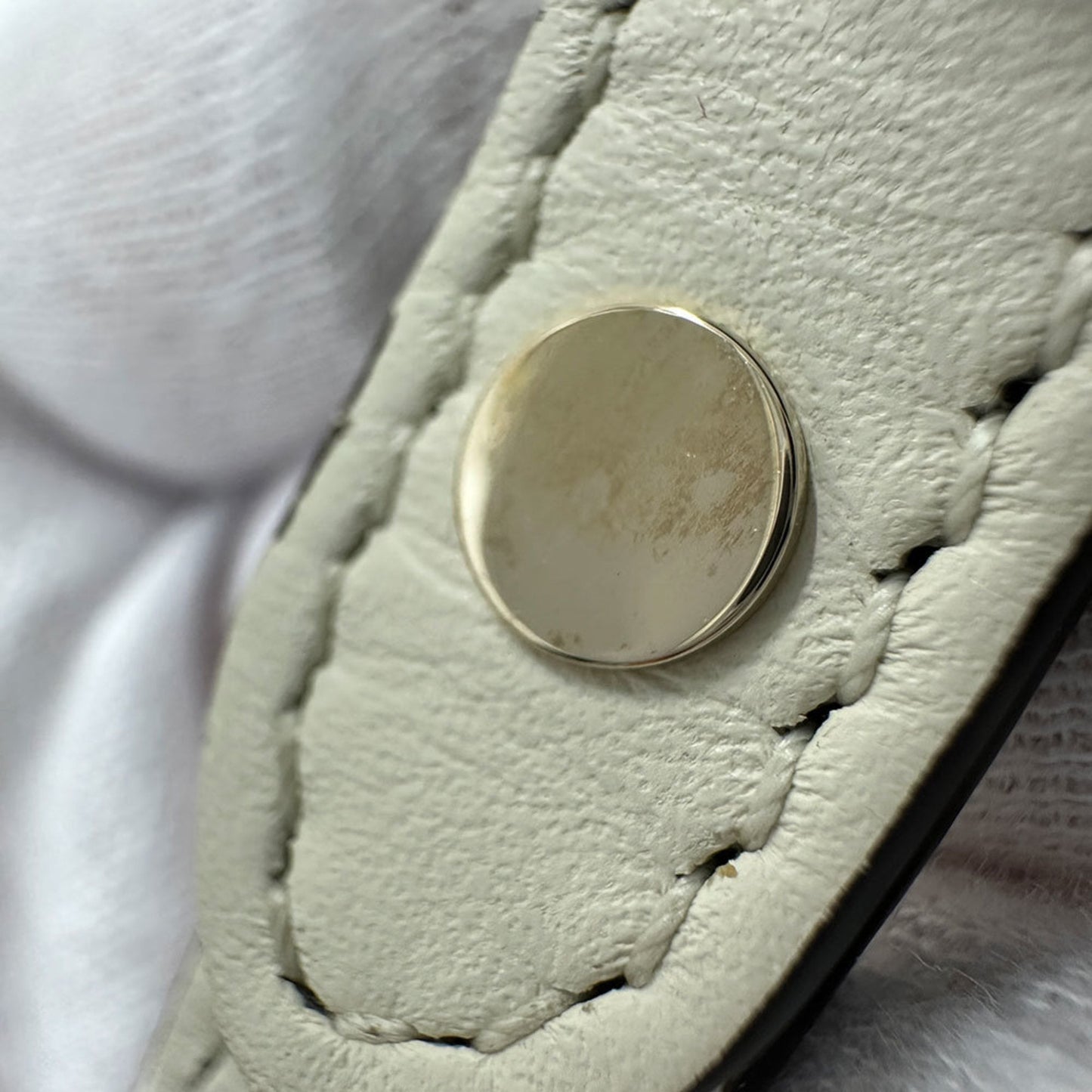 Gucci White Leather Handbag Shoulder Bag ( )