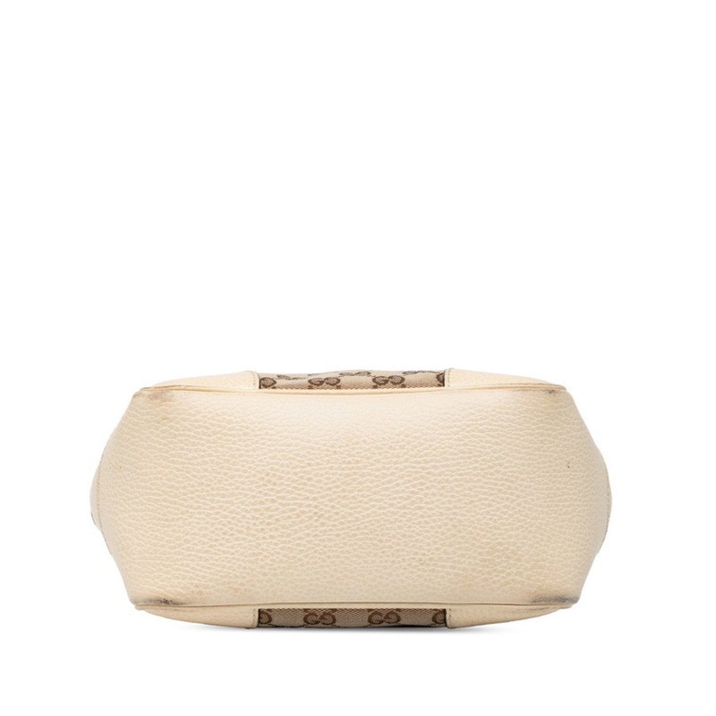Gucci Beige Ivory Canvas Leather Handbag Shoulder Bag ( )