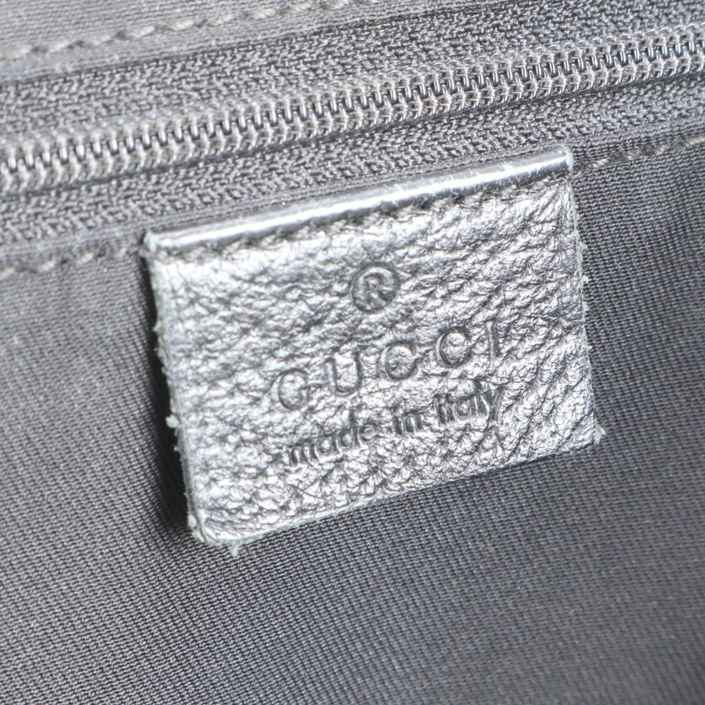 Gucci Black Leather Canvas Tote Bag ( )