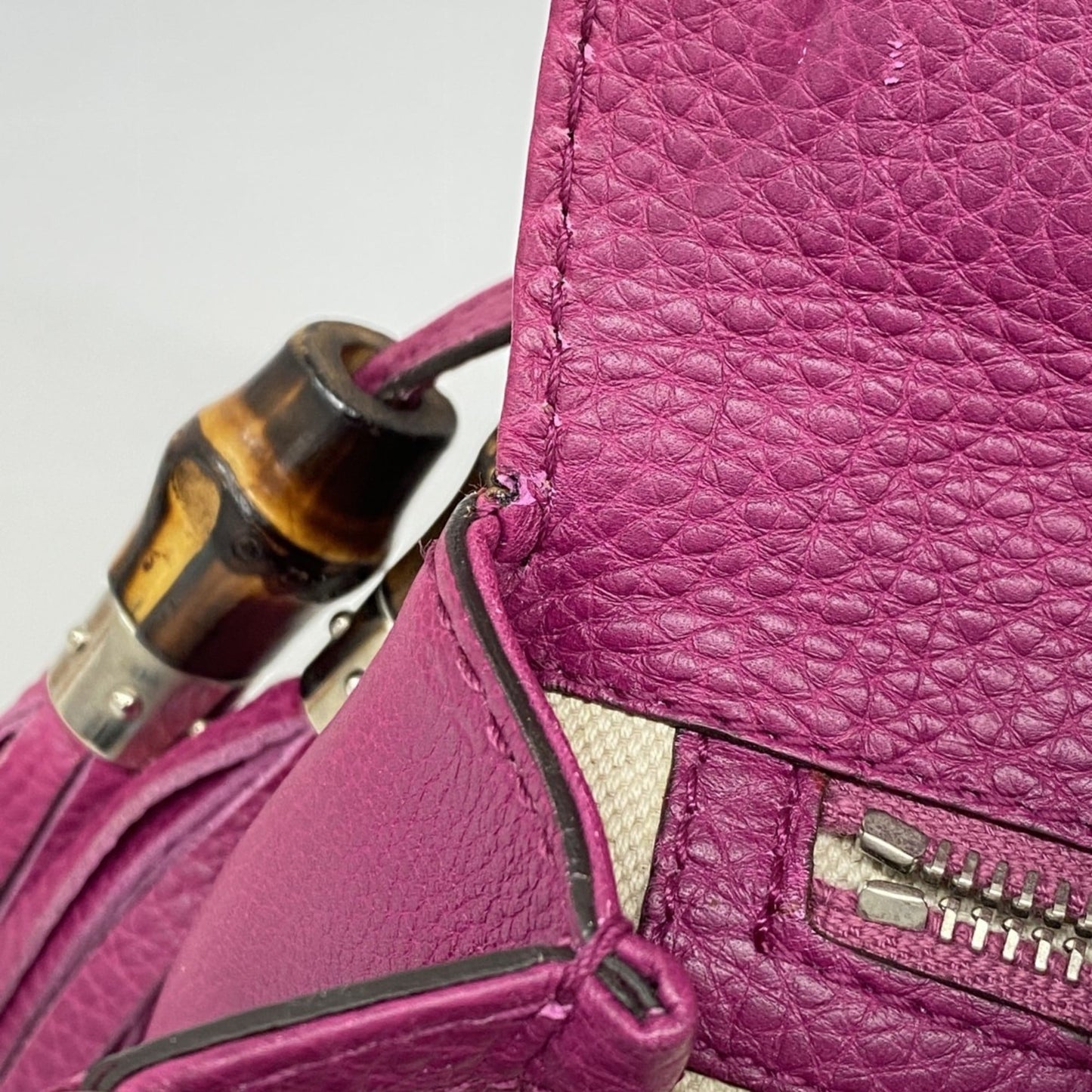 Gucci Purple Leather Handbag ( )