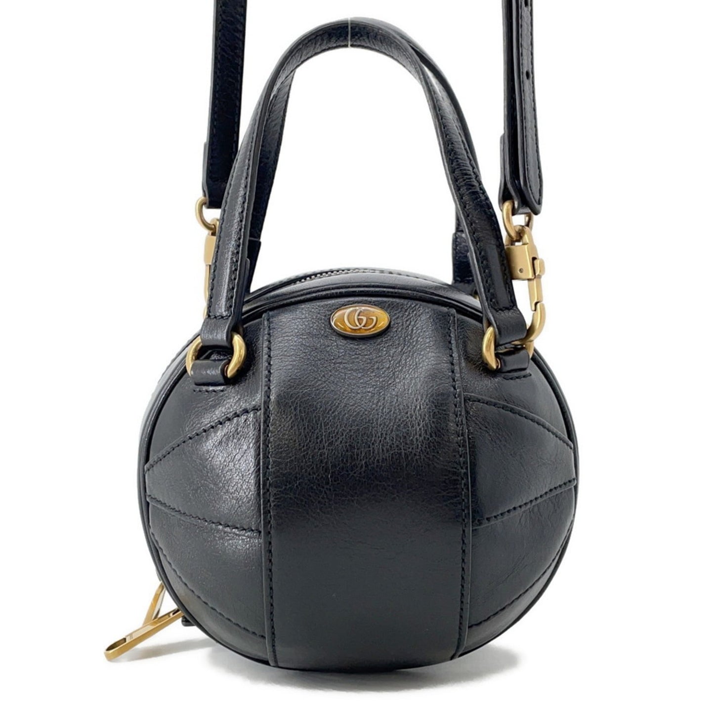 Gucci Black Leather Handbag Shoulder Bag ( )