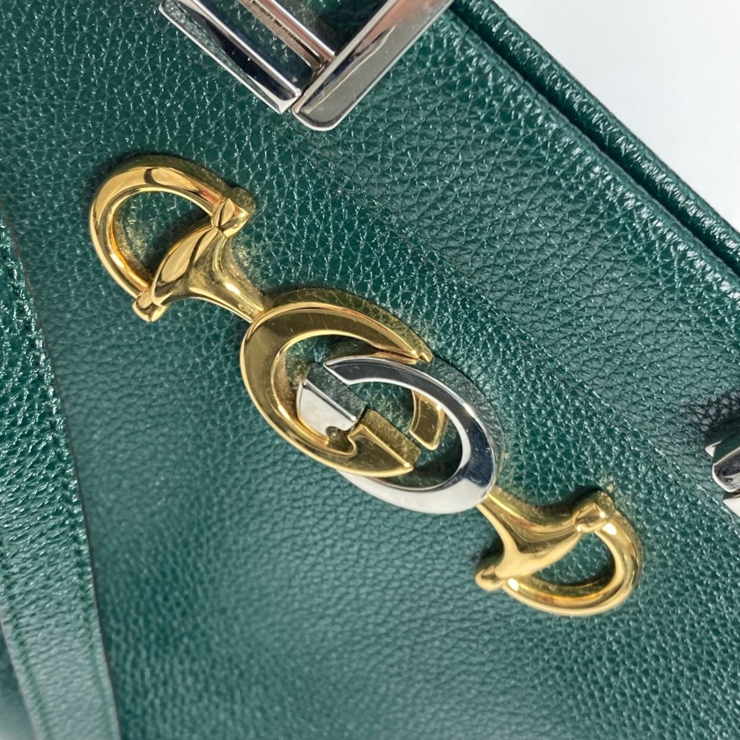Gucci Green Leather Handbag ( )