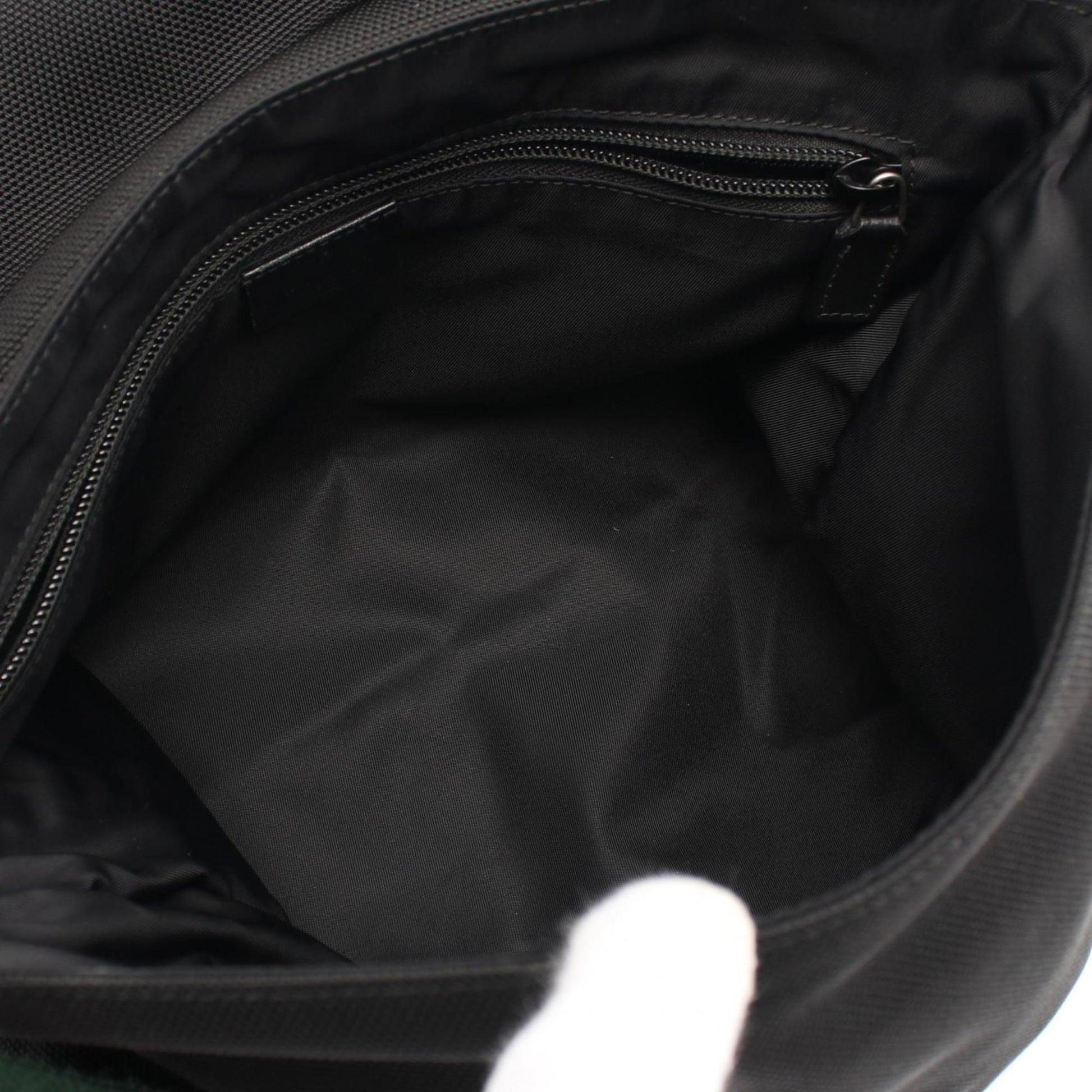 Gucci Nylon Leather Canvas Shoulder Bag