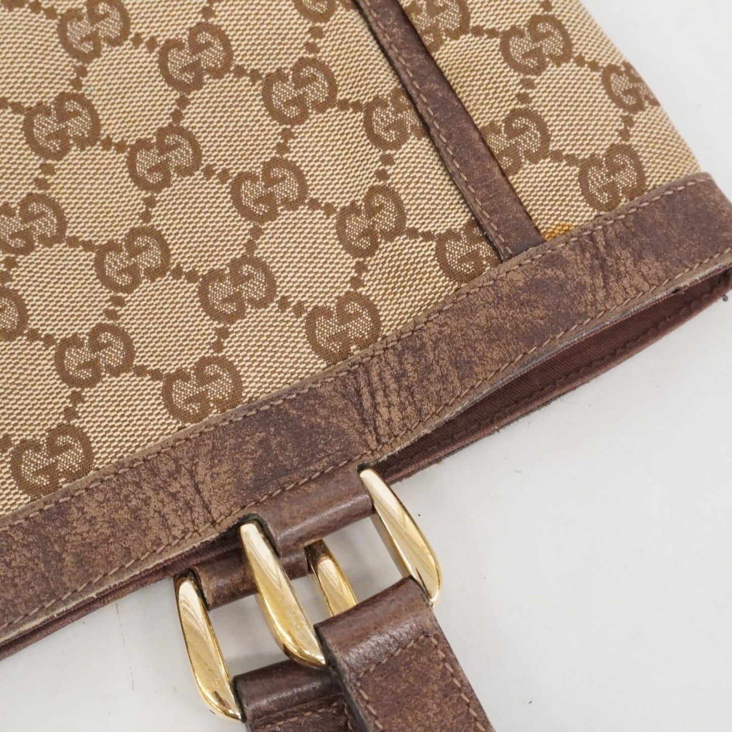 Gucci Brown Canvas Handbag ( )