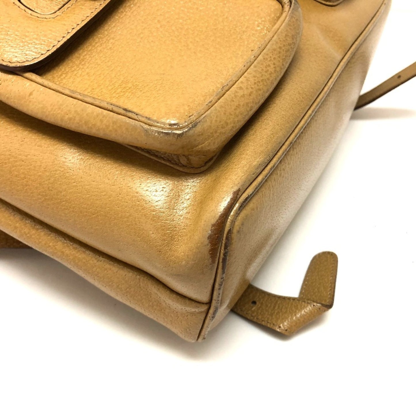 Gucci Bamboo Beige Leather Backpack ( )