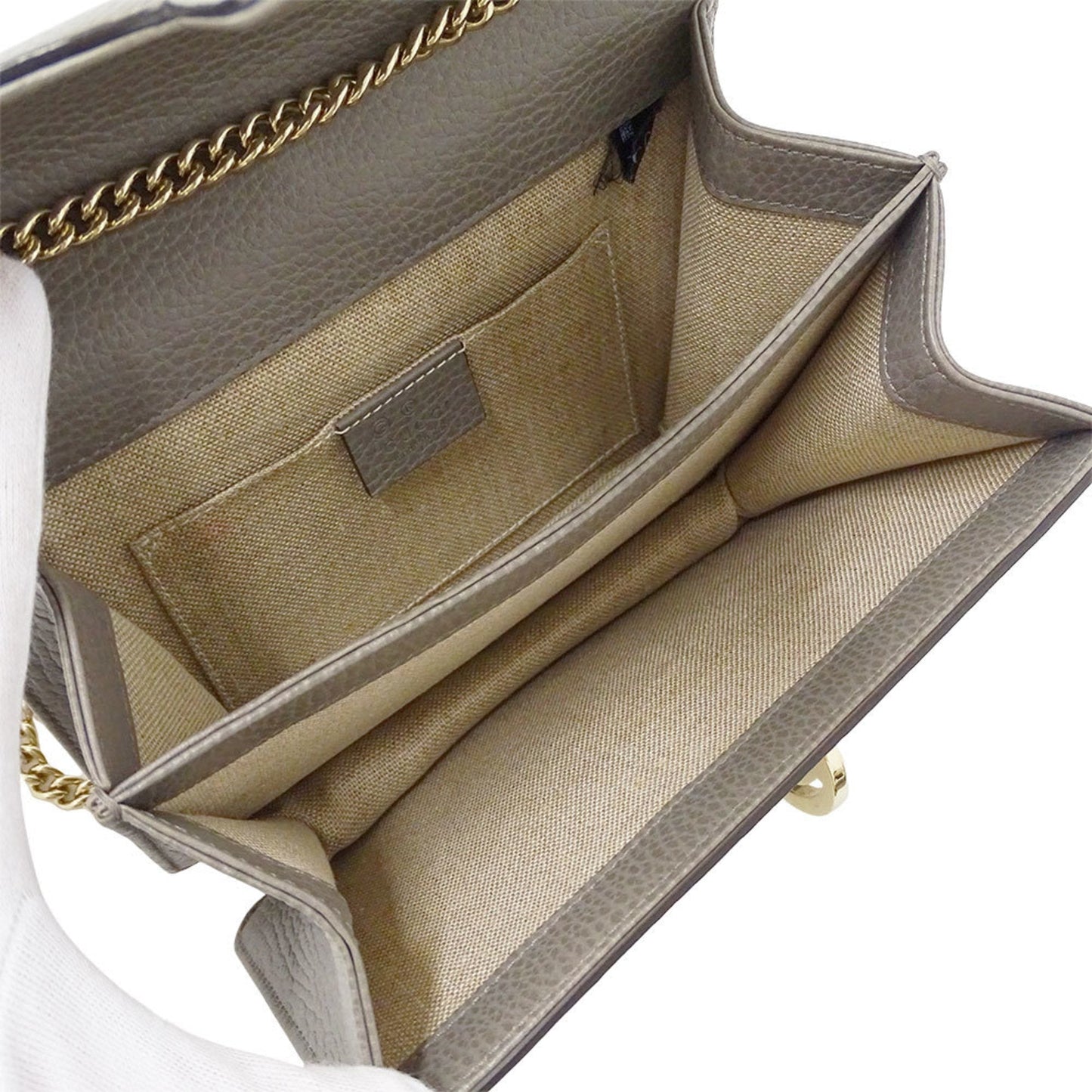 Gucci Gray Leather Shoulder Bag ( )