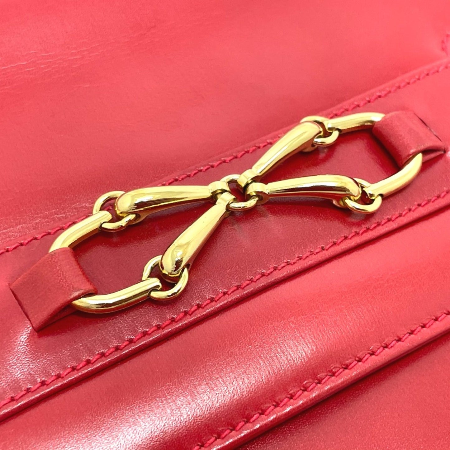 Gucci Red Leather Shoulder Bag ( )