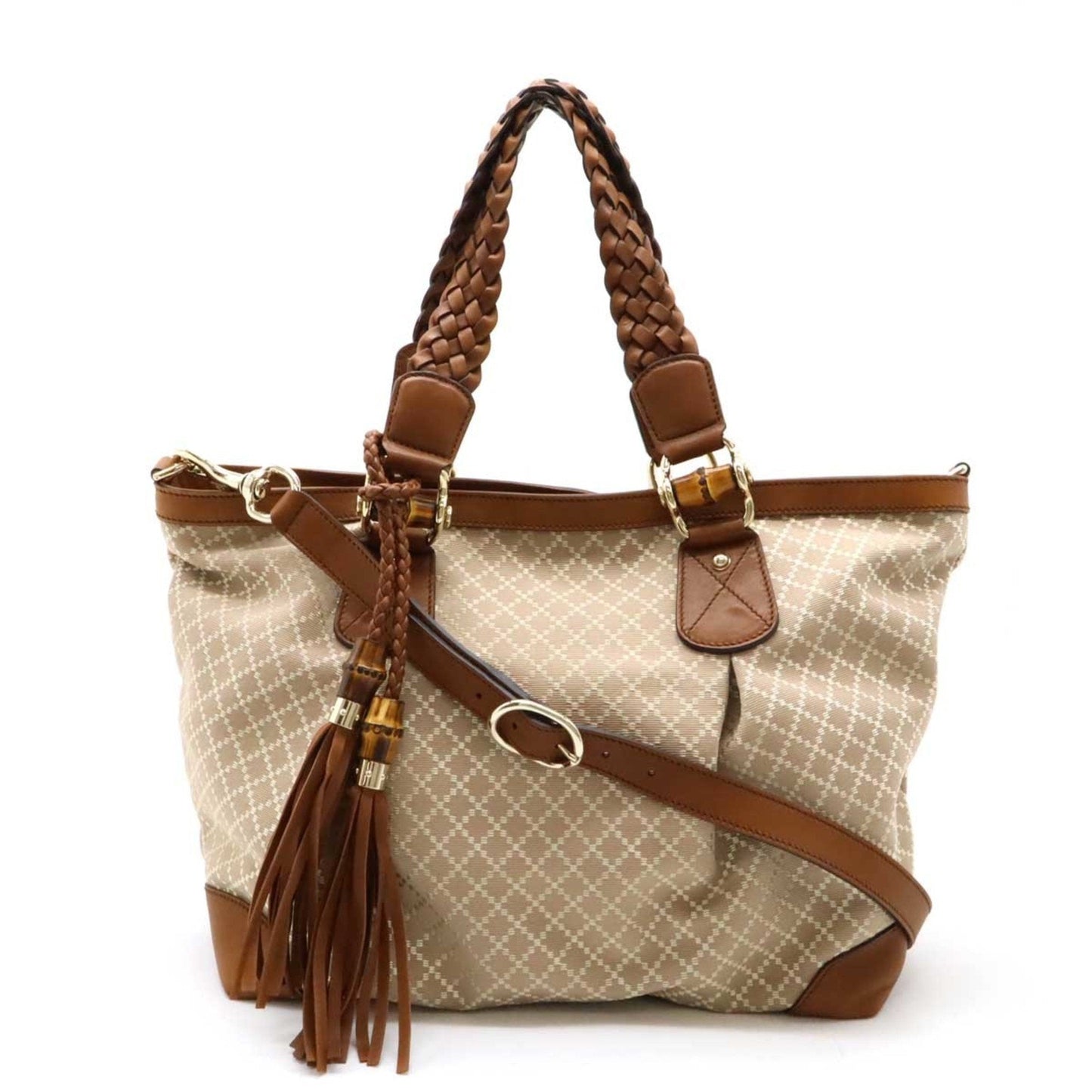 Gucci Leather Canvas Tote