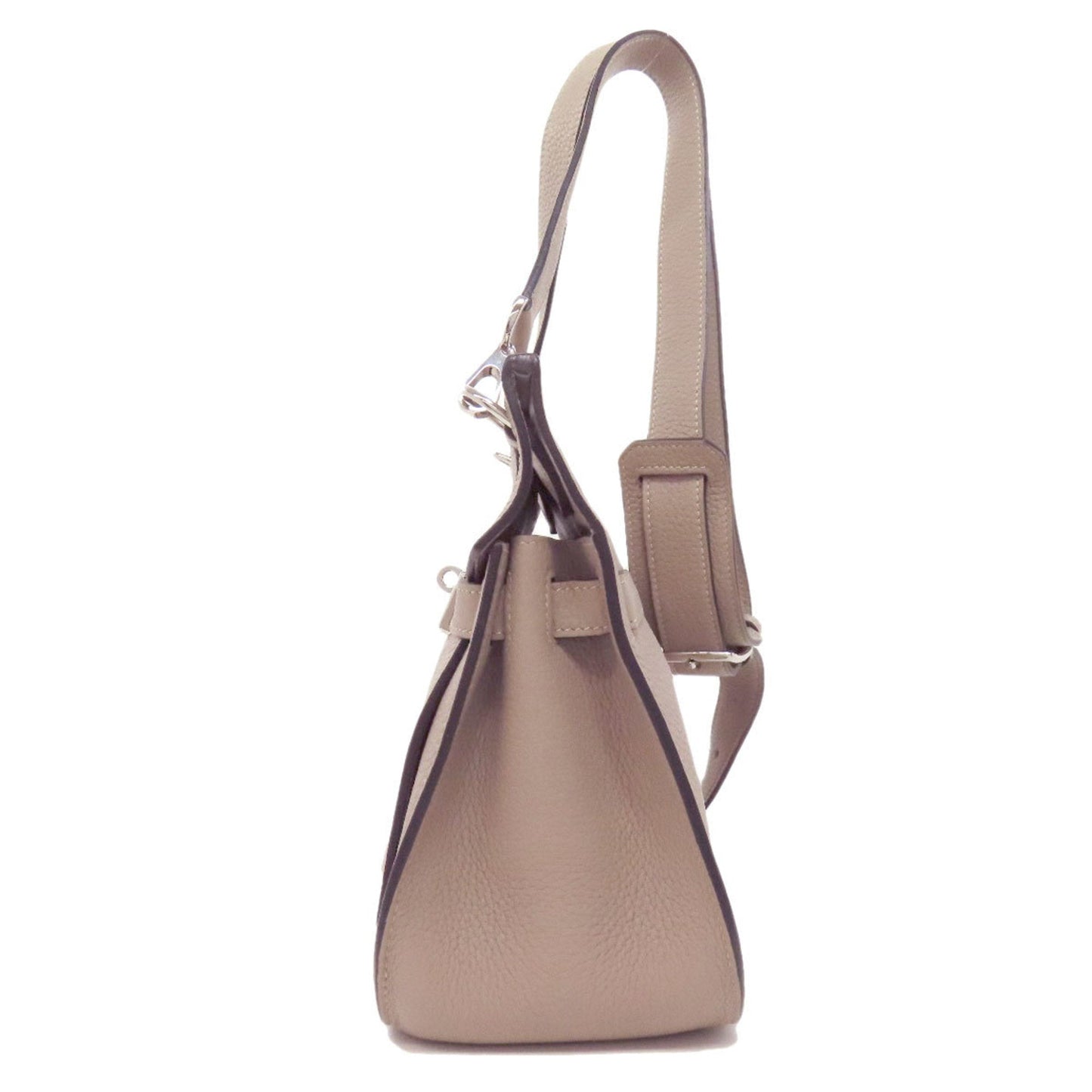 Hermes Gray Taurillon Clemence Leather Shoulder Bag ( )