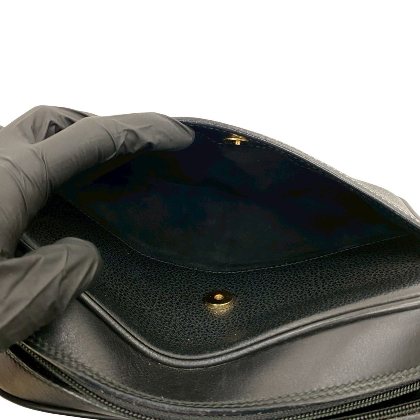 Gucci Black Leather Pochette Shoulder Bag ( )