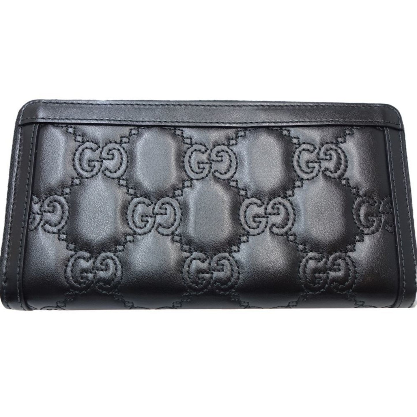 Gucci Black Leather Long Wallet (Bi-Fold) ( )