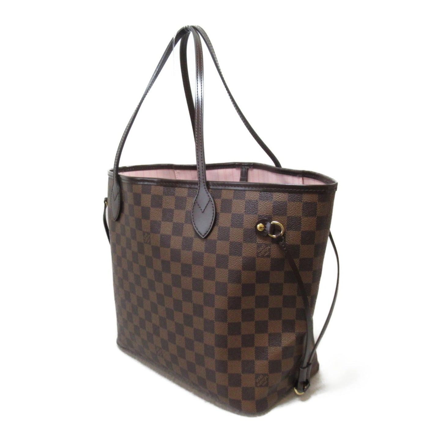 LOUIS VUITTON Neverfull MM Tote Bag Brown Rose Valerie Damier PVC coated canvas
